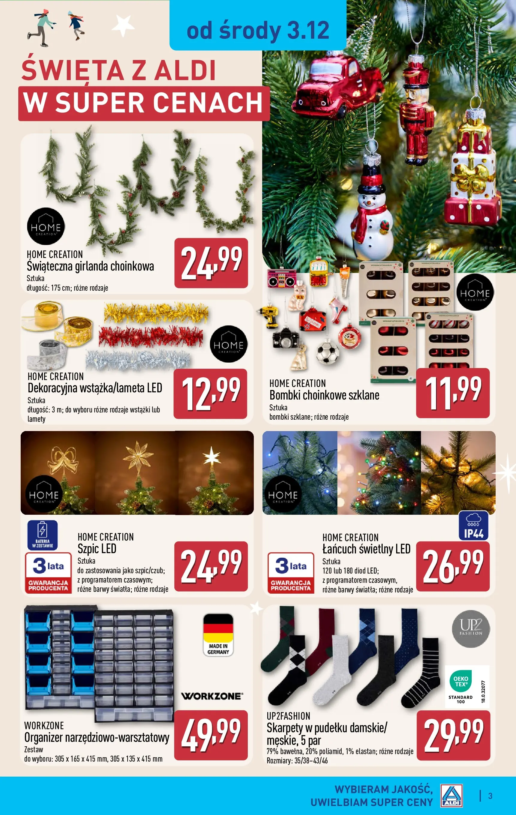 Aldi Gazetka - Hity od Środy i od Soboty od 03.12.2025 - Ulotka PDF, promocje | Strona: 3 | Produkty: Skarpety, Bateria