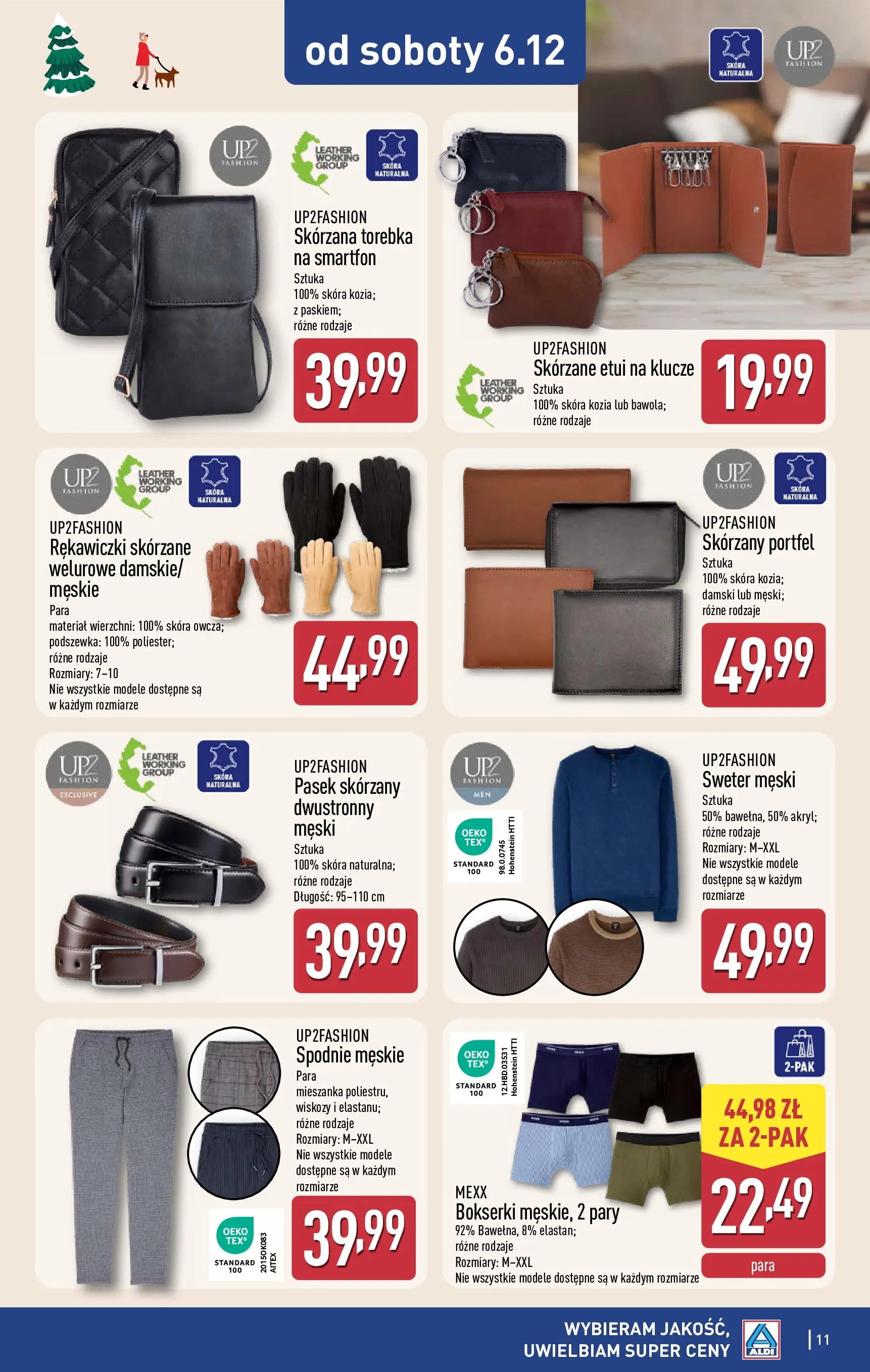 Aldi Gazetka - Hity od Środy i od Soboty od 03.12.2025 - Ulotka PDF, promocje | Strona: 11 | Produkty: Sweter, Spodnie, Bokserki, Rękawiczki
