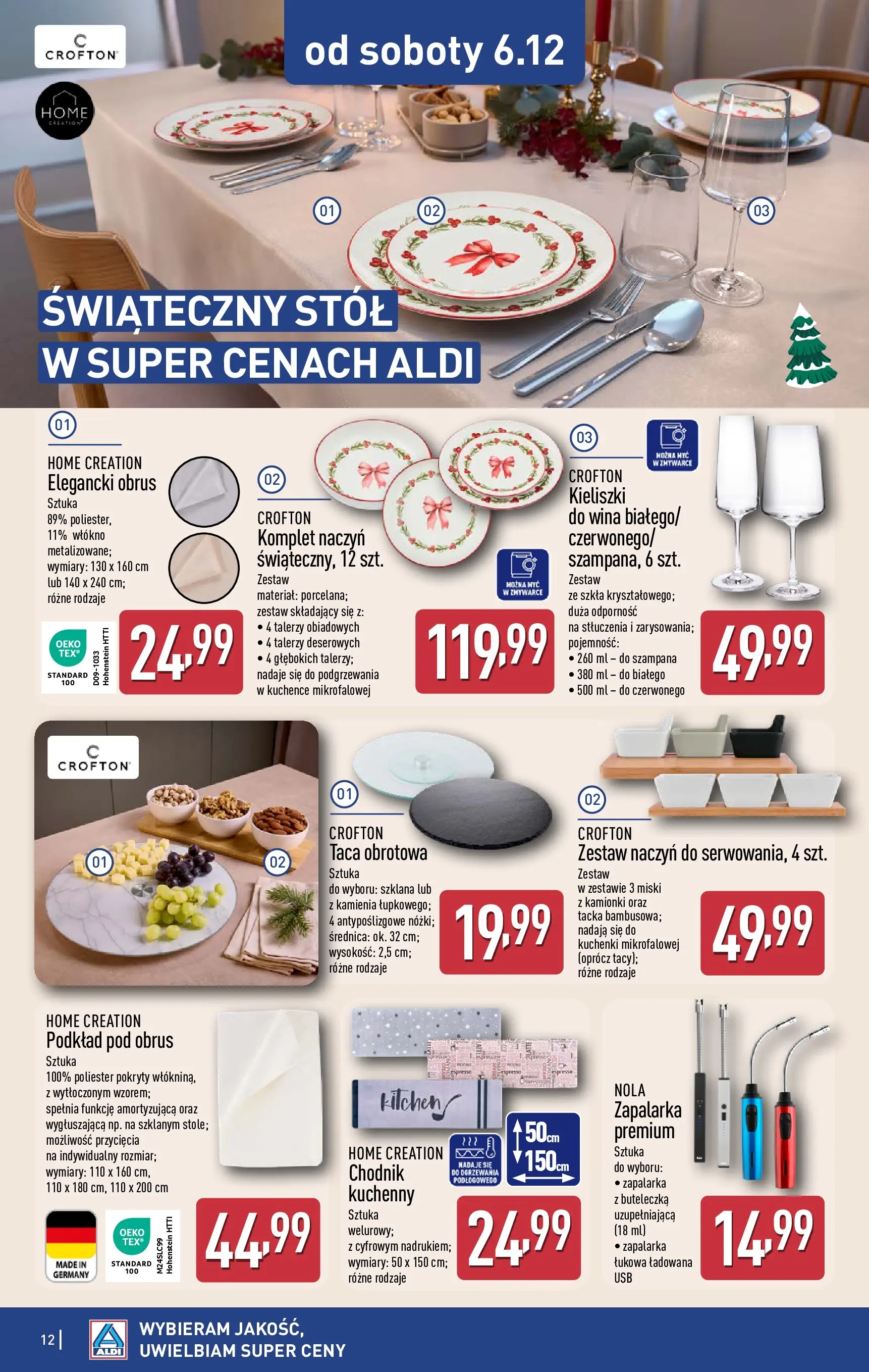 Aldi Gazetka - Hity od Środy i od Soboty od 03.12.2025 - Ulotka PDF, promocje | Strona: 12 | Produkty: Stół