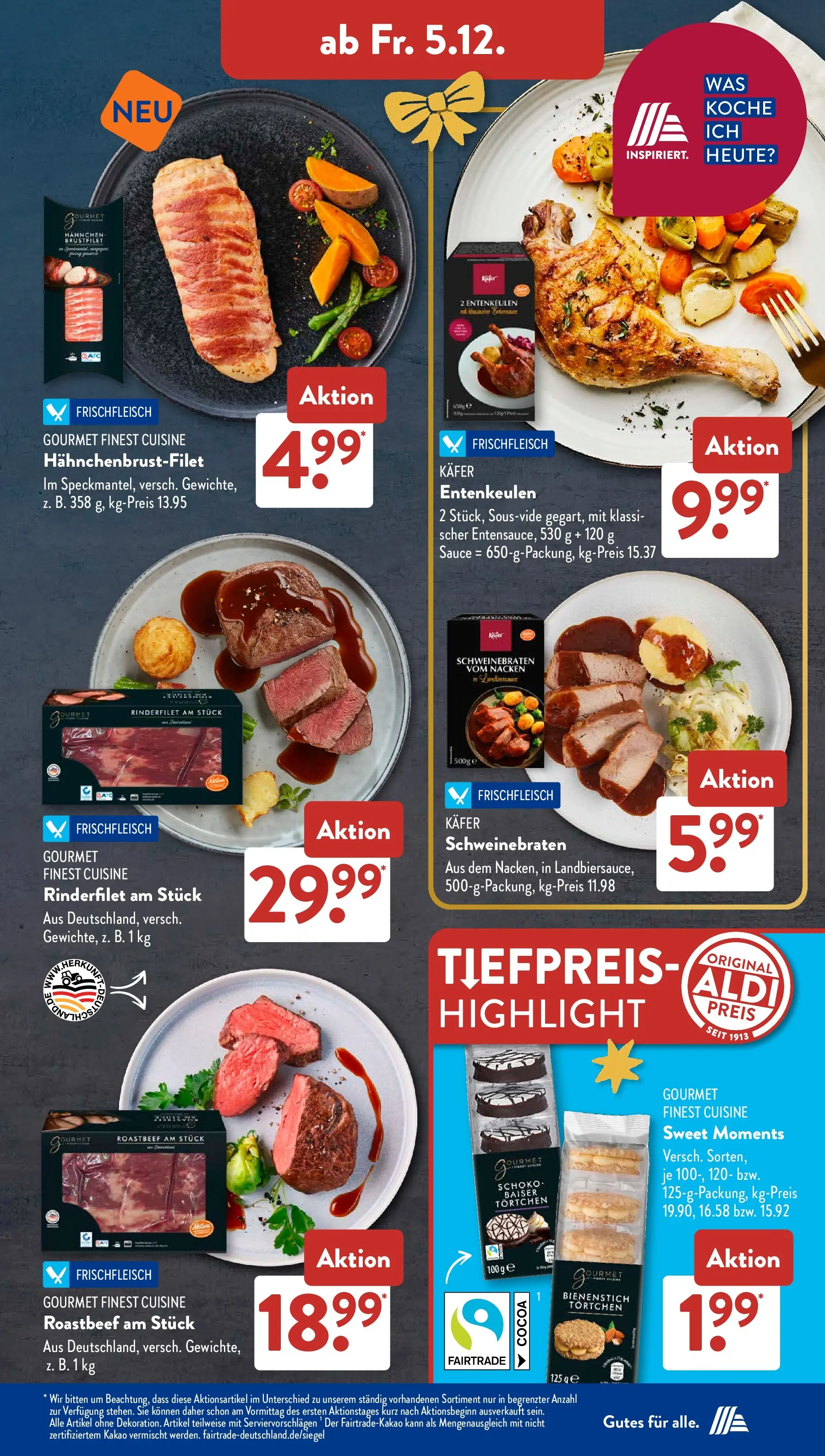 Aldi Süd - Aldi Süd: Wochenangebote (ab 30.11.2025) zum Blättern | Seite: 32 | Produkte: Hahnchen, Rinderfilet, Roastbeef