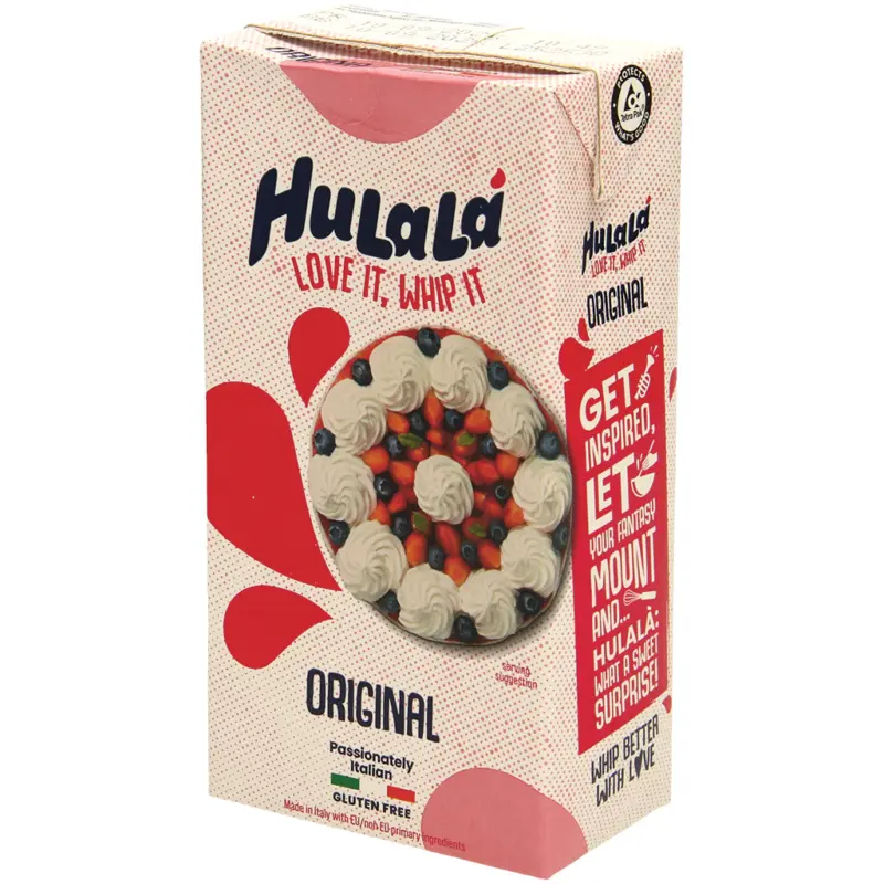 Ultrahocherhitzt gezuckerte Zubereitung zum Schlagen auf Basis von pflanzlichen Fetten und Ölen