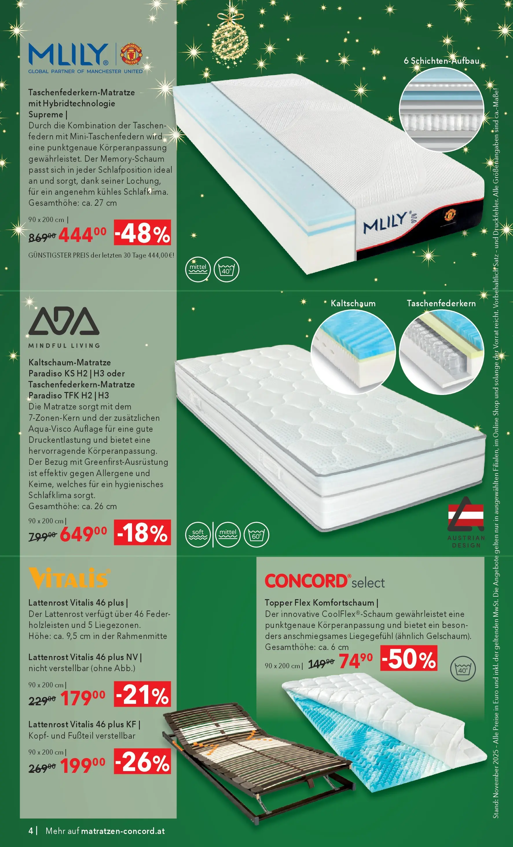 Matratzen Concord Neulengbach von 26.11.2025 - Aktuelle Angebote | Seite: 4 | Produkte: Matratze, Lattenrost