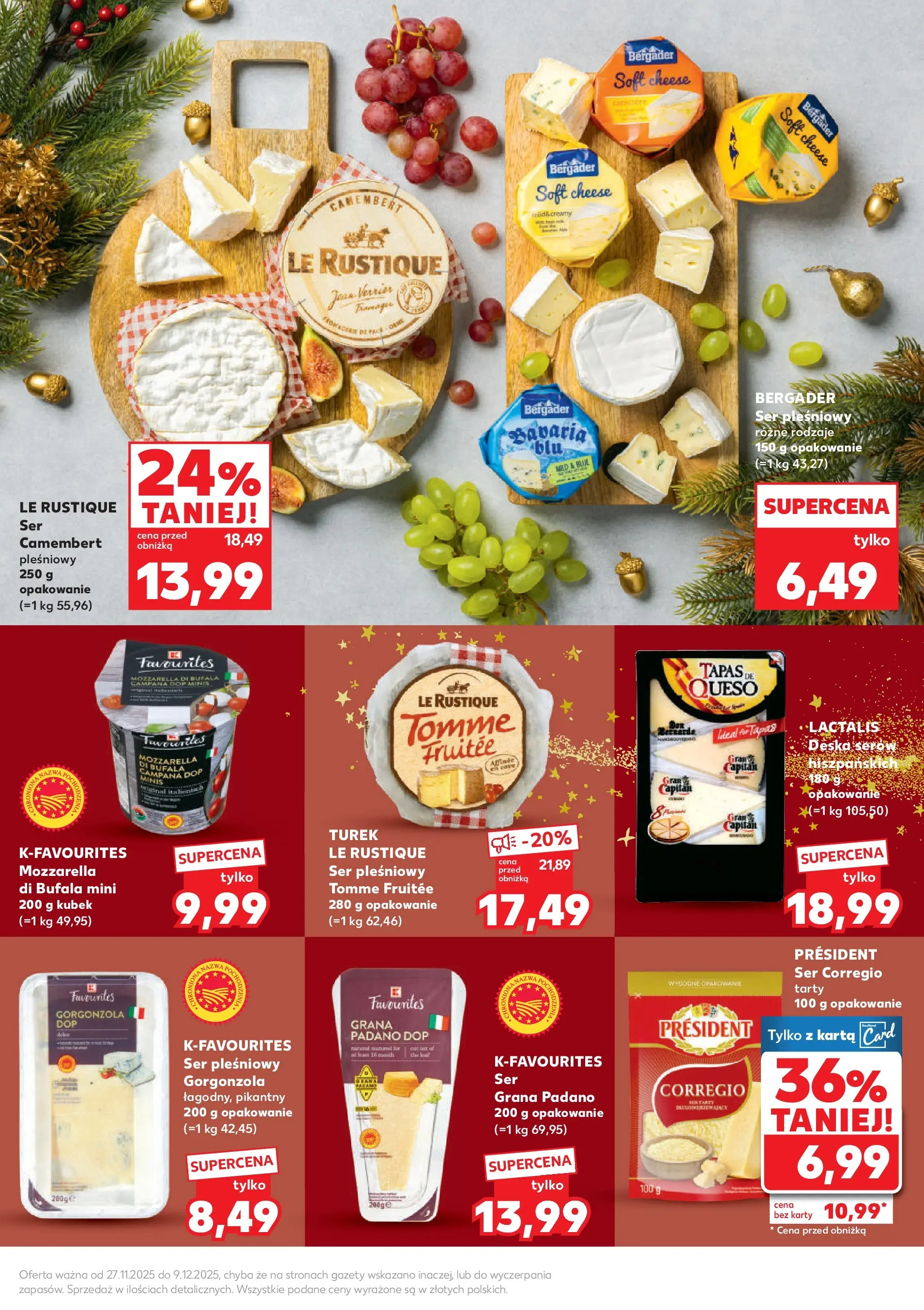 Kaufland gazetka - Feincost od 27.11.2025 - od jutra PDF | Strona: 7 | Produkty: Karta, Ser pleśniowy, Camembert, Gorgonzola