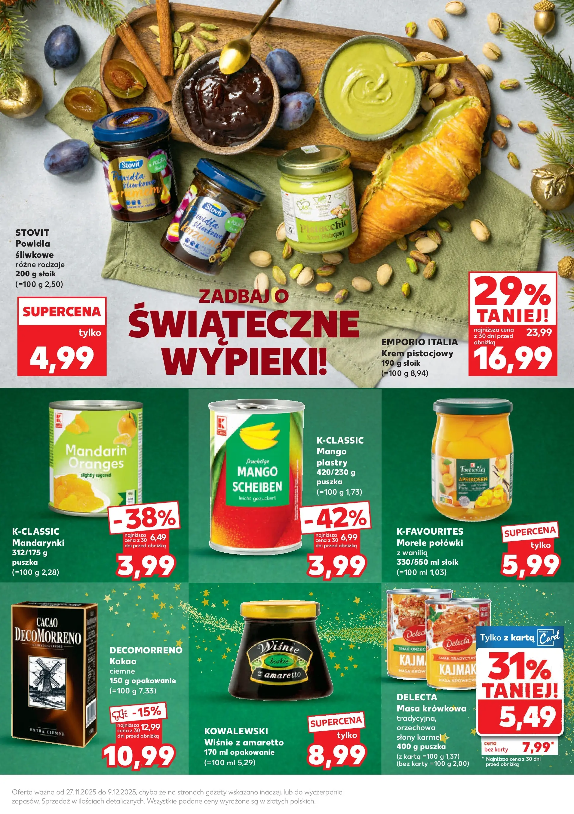 Kaufland gazetka - Feincost od 27.11.2025 - od jutra PDF | Strona: 11 | Produkty: Morele, Kajmak, Powidła, Amaretto
