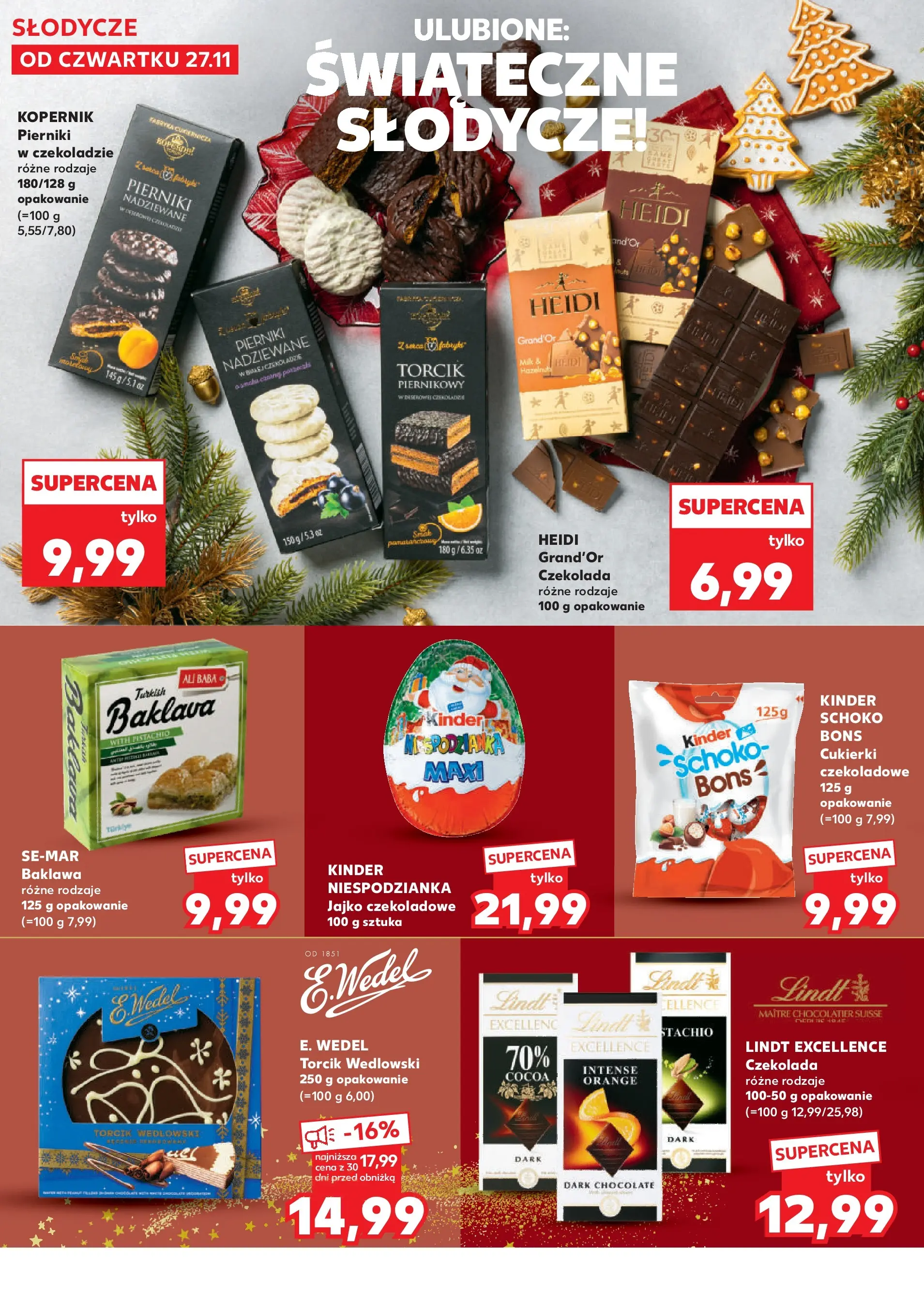 Kaufland gazetka - Feincost od 27.11.2025 - od jutra PDF | Strona: 18 | Produkty: Baklava, Czekolada, Cukierki, Torcik wedlowski