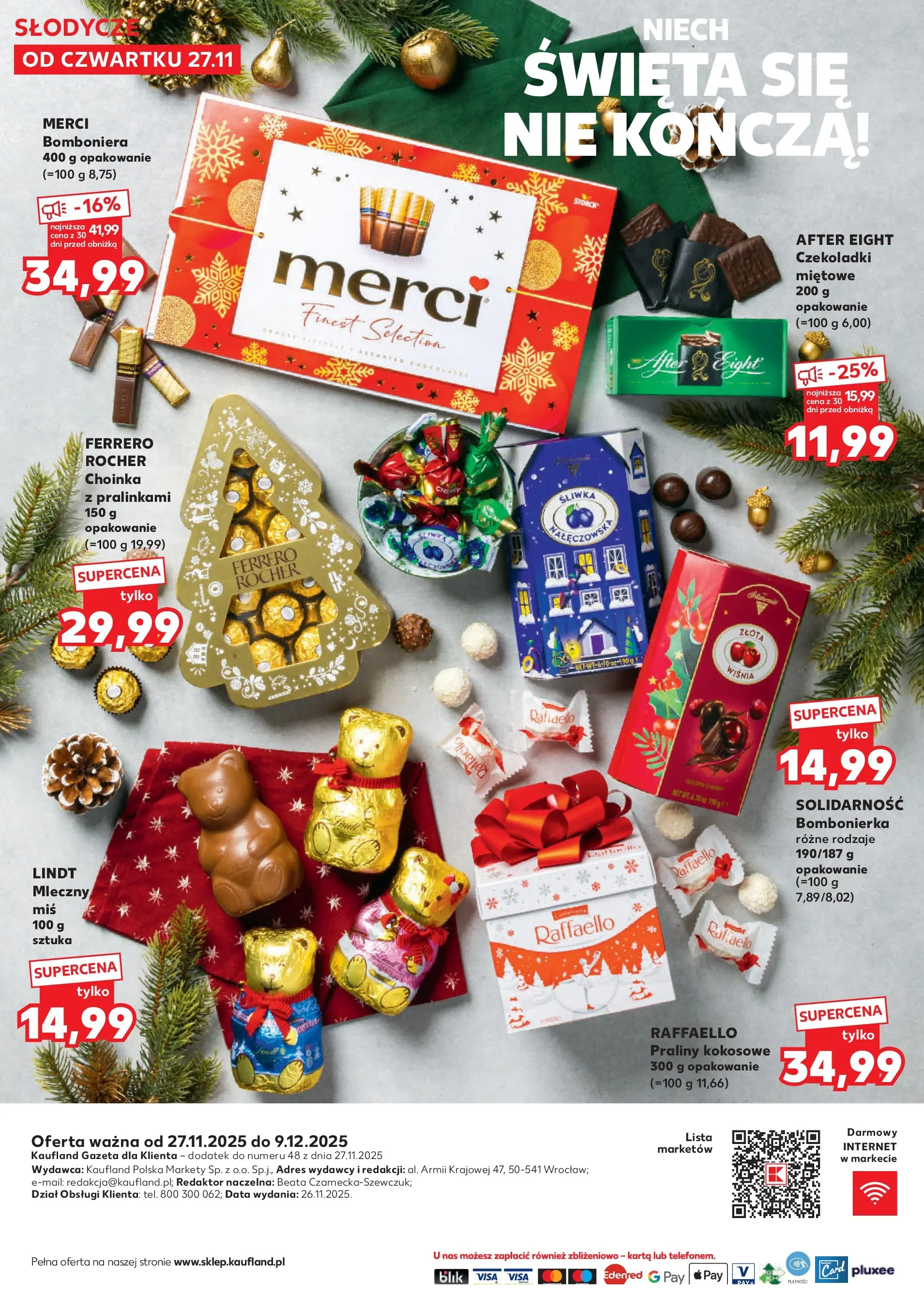 Kaufland gazetka - Feincost od 27.11.2025 - od jutra PDF | Strona: 20 | Produkty: Słodycze, Choinka, Praliny, Ferrero rocher
