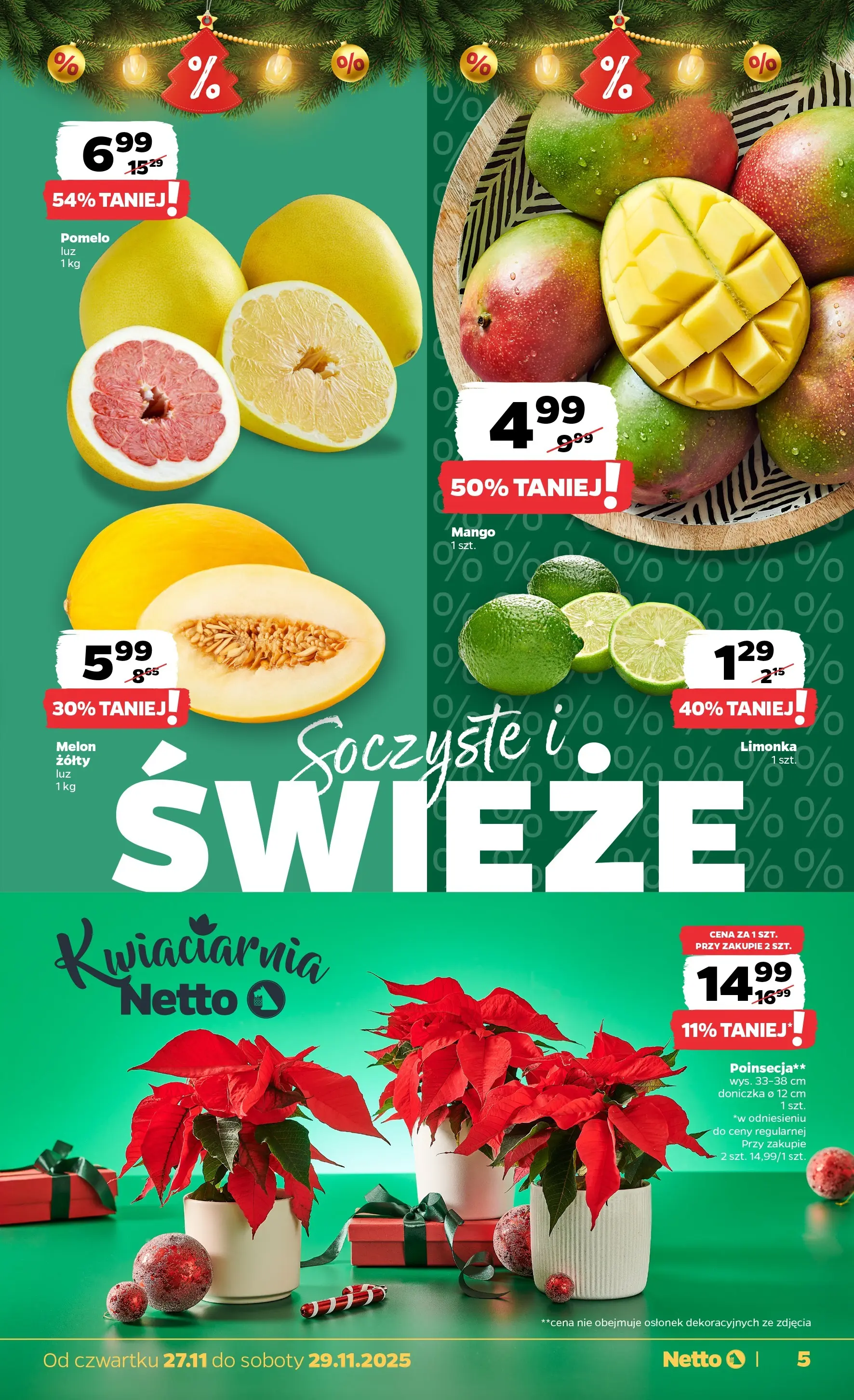 Netto - NETTO T48B Food ważne do 29.11 od 26.11.2025 - Aktualne promocje | Strona: 5 | Produkty: Mango, Limonka, Melon, Pomelo