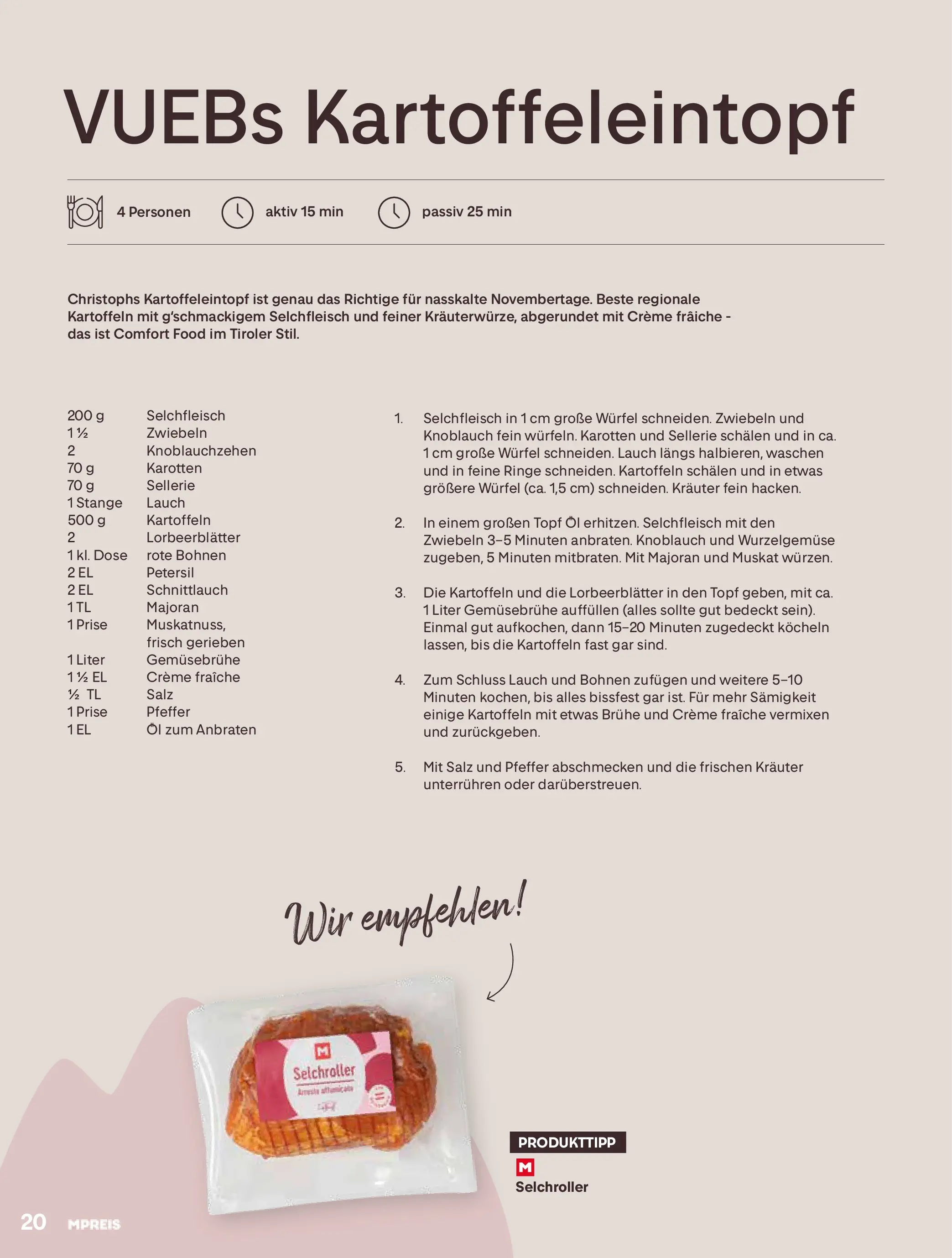 MPREIS Momente Pfunds von 23.11.2025 - Aktuelle Angebote | Seite: 20 | Produkte: Kartoffeln, Knoblauch, Creme, Öl