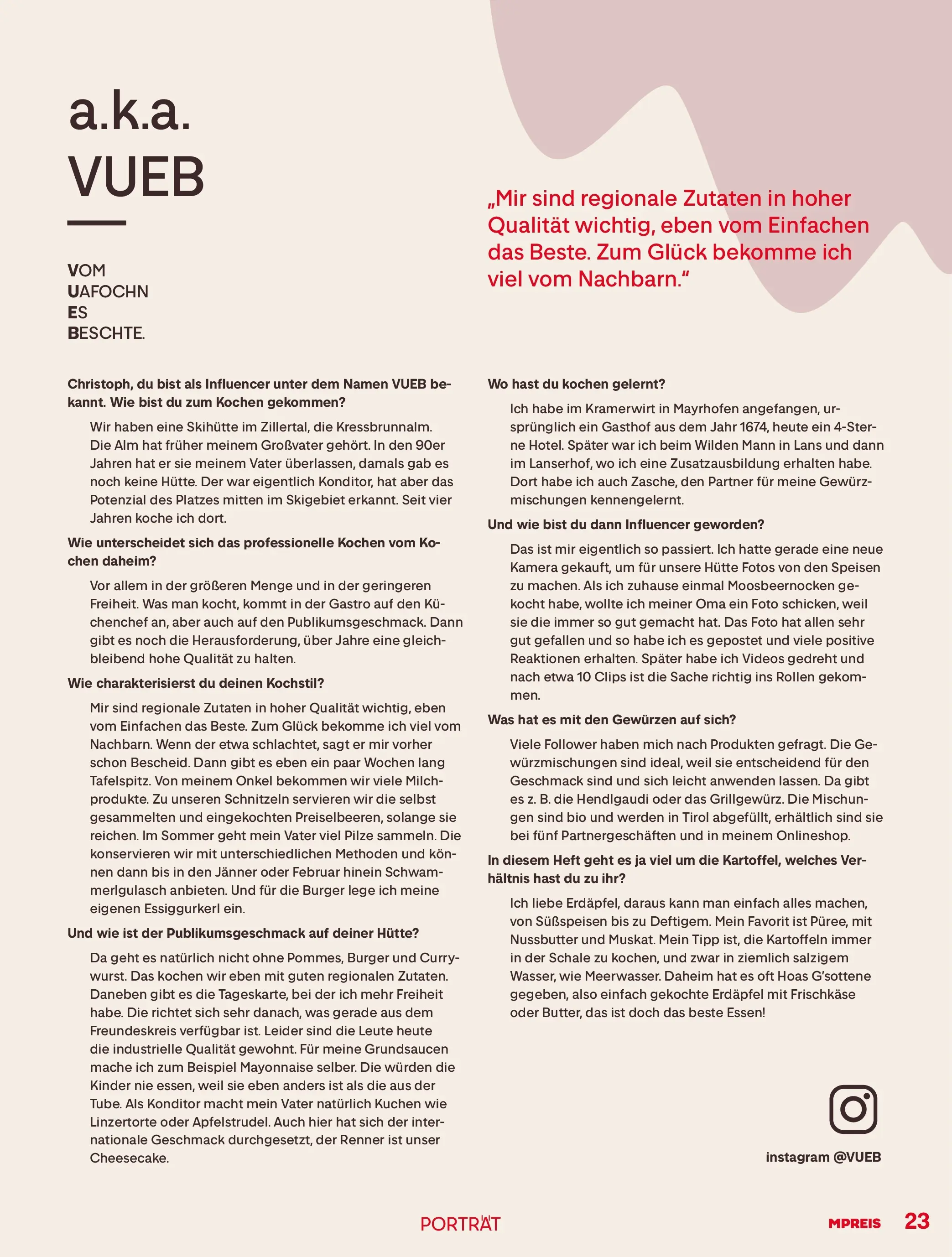 MPREIS Momente Pfunds von 23.11.2025 - Aktuelle Angebote | Seite: 23 | Produkte: Kartoffeln, Mayonnaise, Kamera, Milch