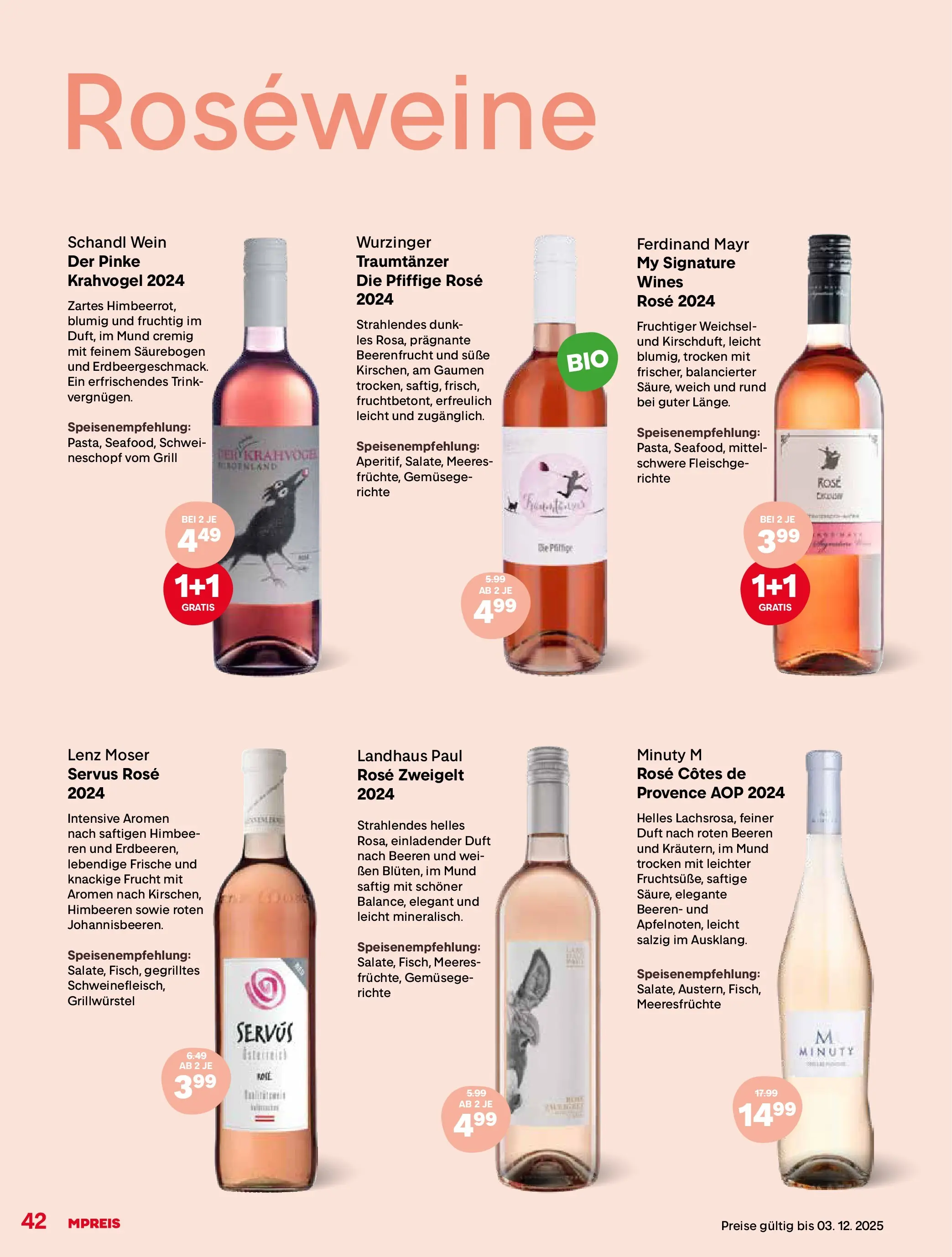 MPREIS Momente Pfunds von 23.11.2025 - Aktuelle Angebote | Seite: 42 | Produkte: Meeresfrüchte, Grill, Duft, Wein