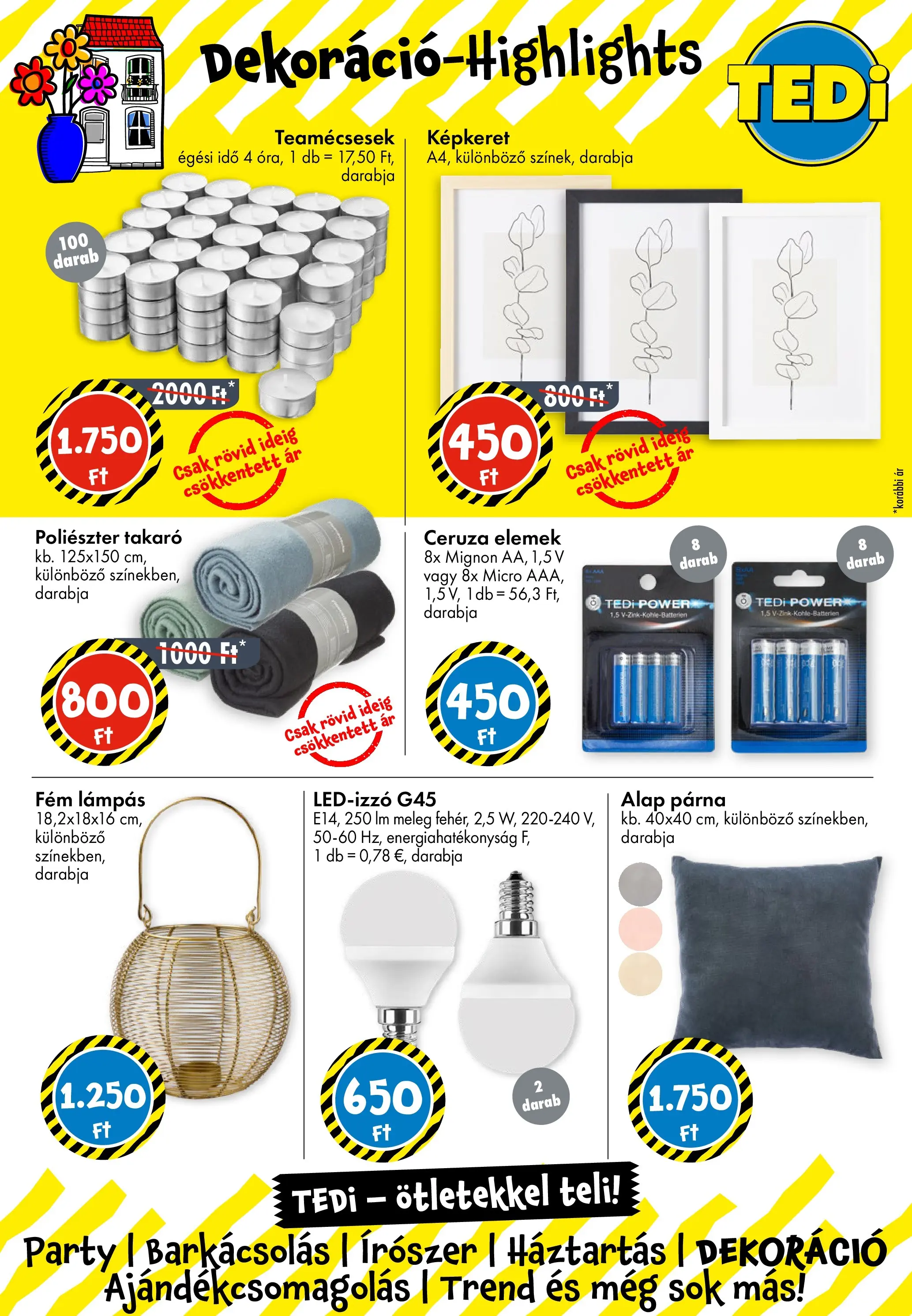 TEDi Akciós újság Győr - 2025.11.28. -tól/töl > akció, lapozható szórólap 🛍️ | Oldal: 10 | Termékek: Párna, Takaró, Lámpás, Dekoráció