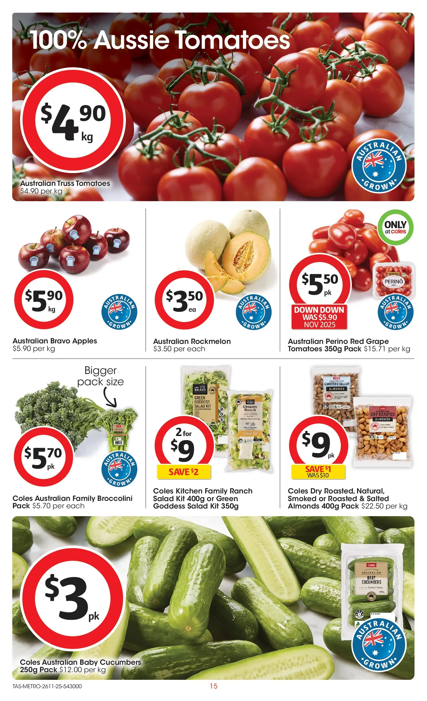 ﻿﻿Coles catalogue valid from 26/11/2025 > Online Australia | Page: 15 | Products: Wine, Chicken, Pork, Steak
