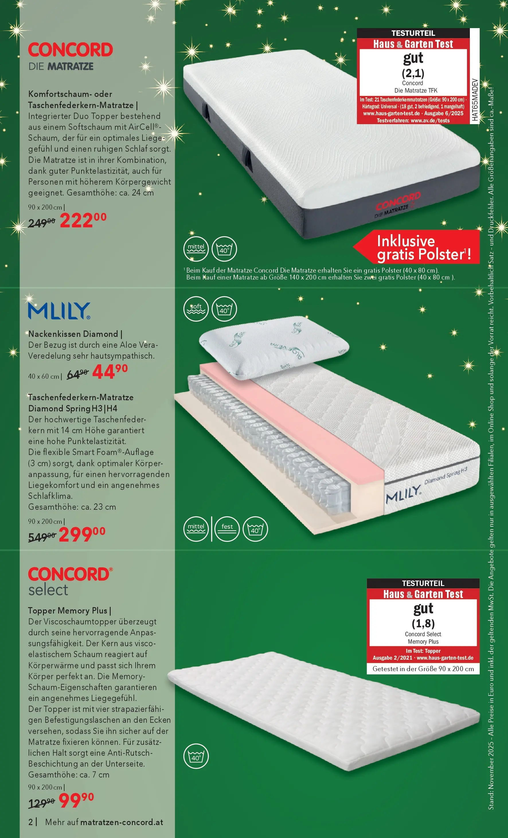 Matratzen Concord Freistadt von 26.11.2025 - Aktuelle Angebote | Seite: 2 | Produkte: Matratze