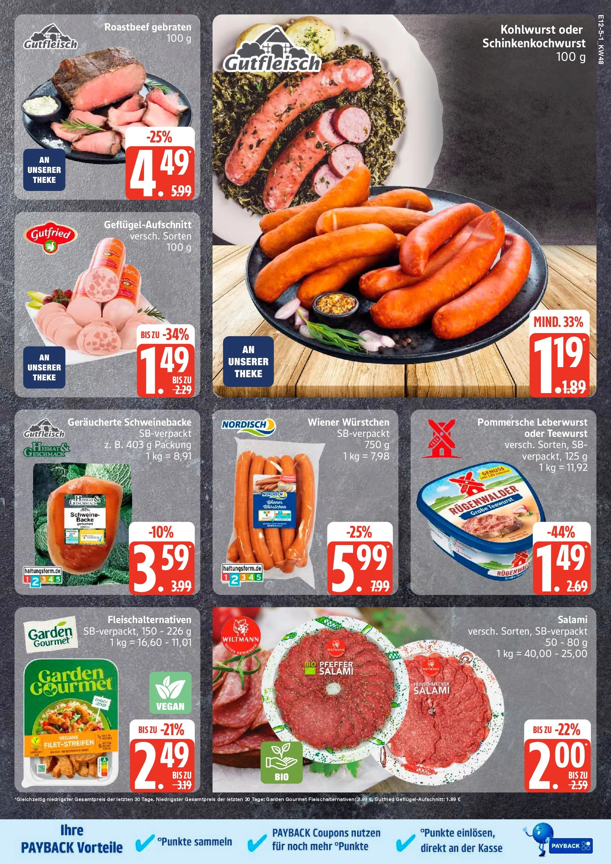 Edeka prospekt Bargteheide	 (ab 24.11.2025) » Angebote Online | Seite: 5 | Produkte: Wiener wurstchen, Theke, Roastbeef, Salami