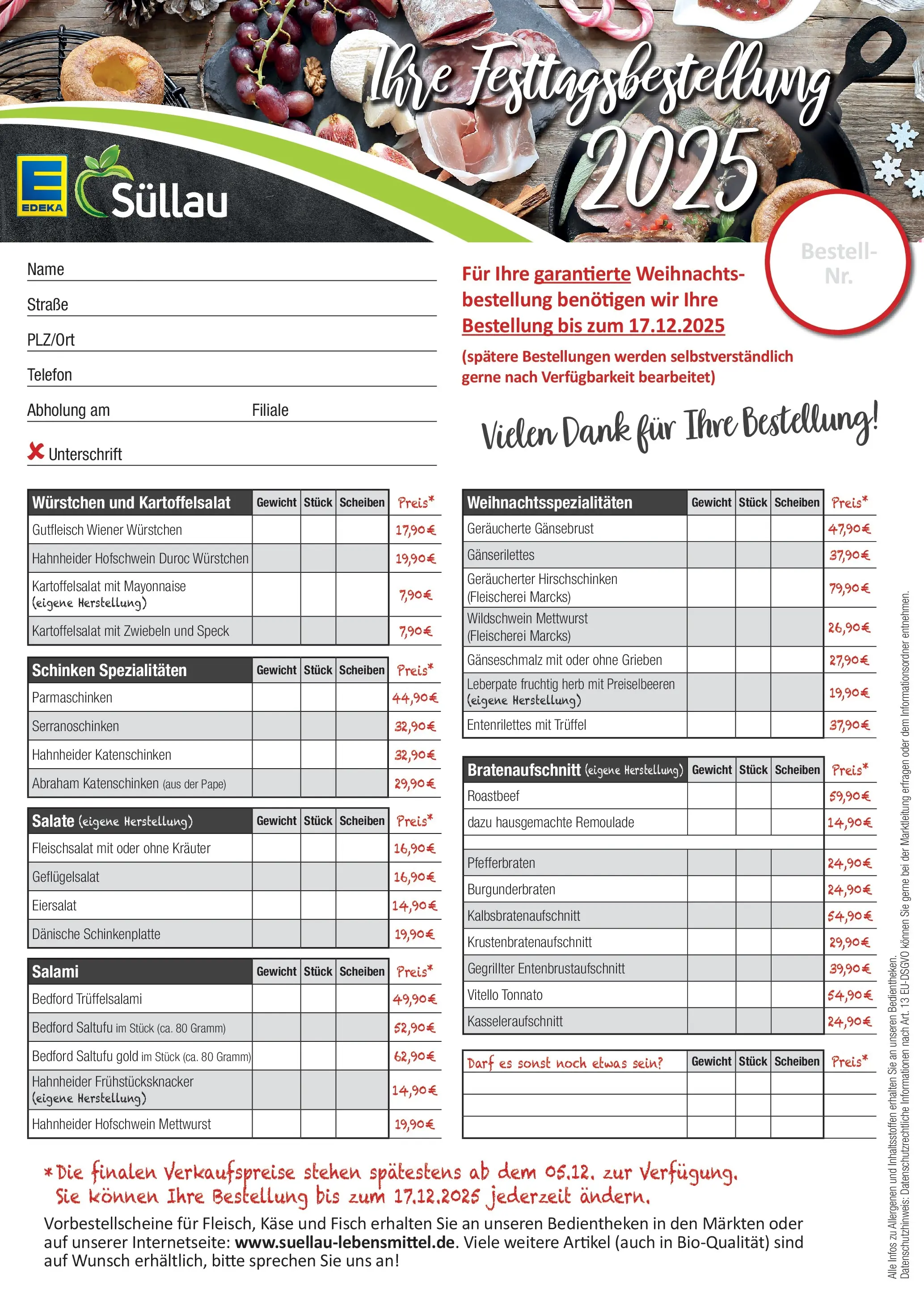 Edeka prospekt Ratzeburg	 (ab 24.11.2025) » Angebote Online | Seite: 39 | Produkte: Wiener wurstchen, Fisch, Schinken, Telefon