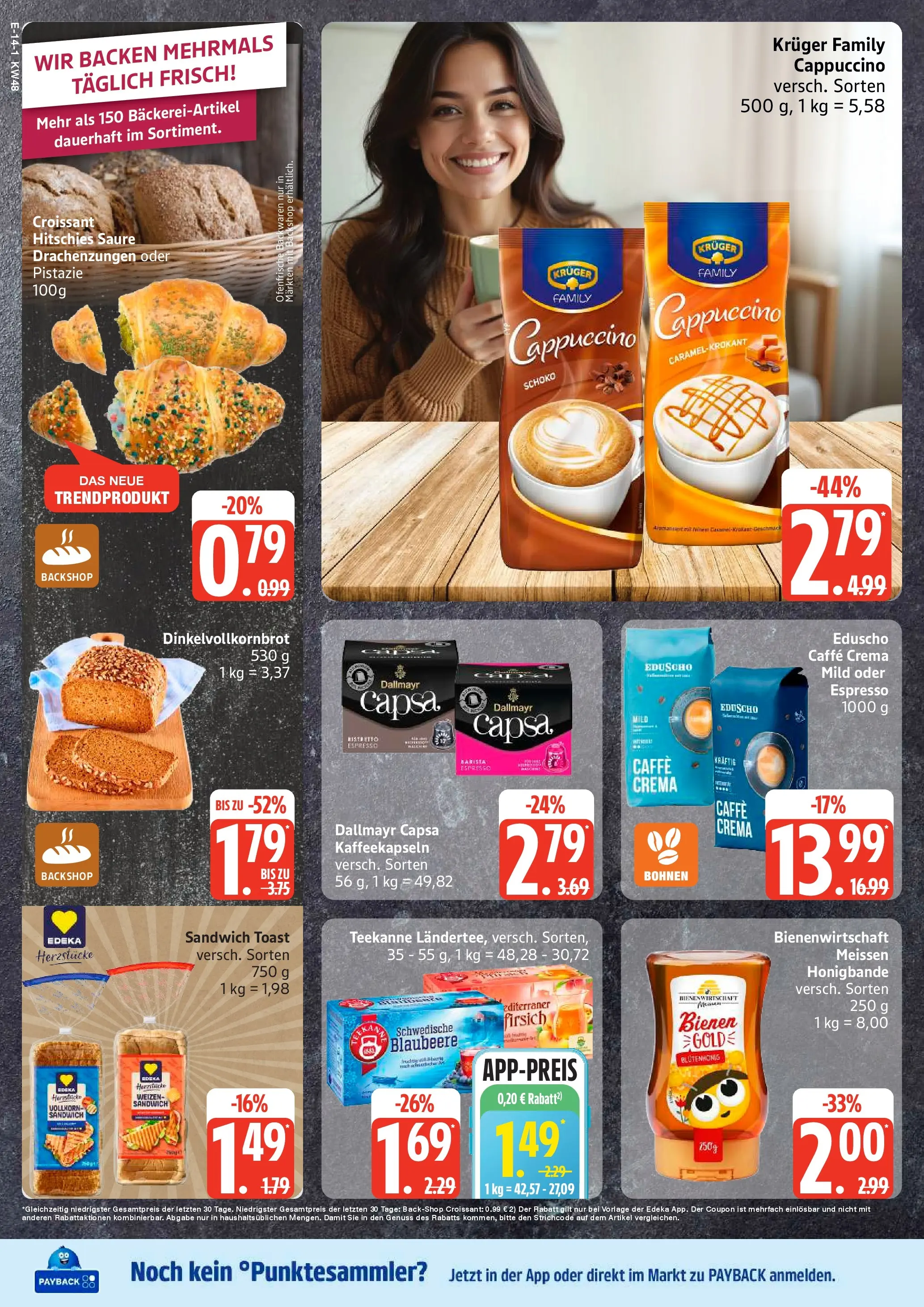 Edeka prospekt Ratzeburg	 (ab 24.11.2025) » Angebote Online | Seite: 18 | Produkte: Croissant, Dallmayr, Teekanne, Eduscho