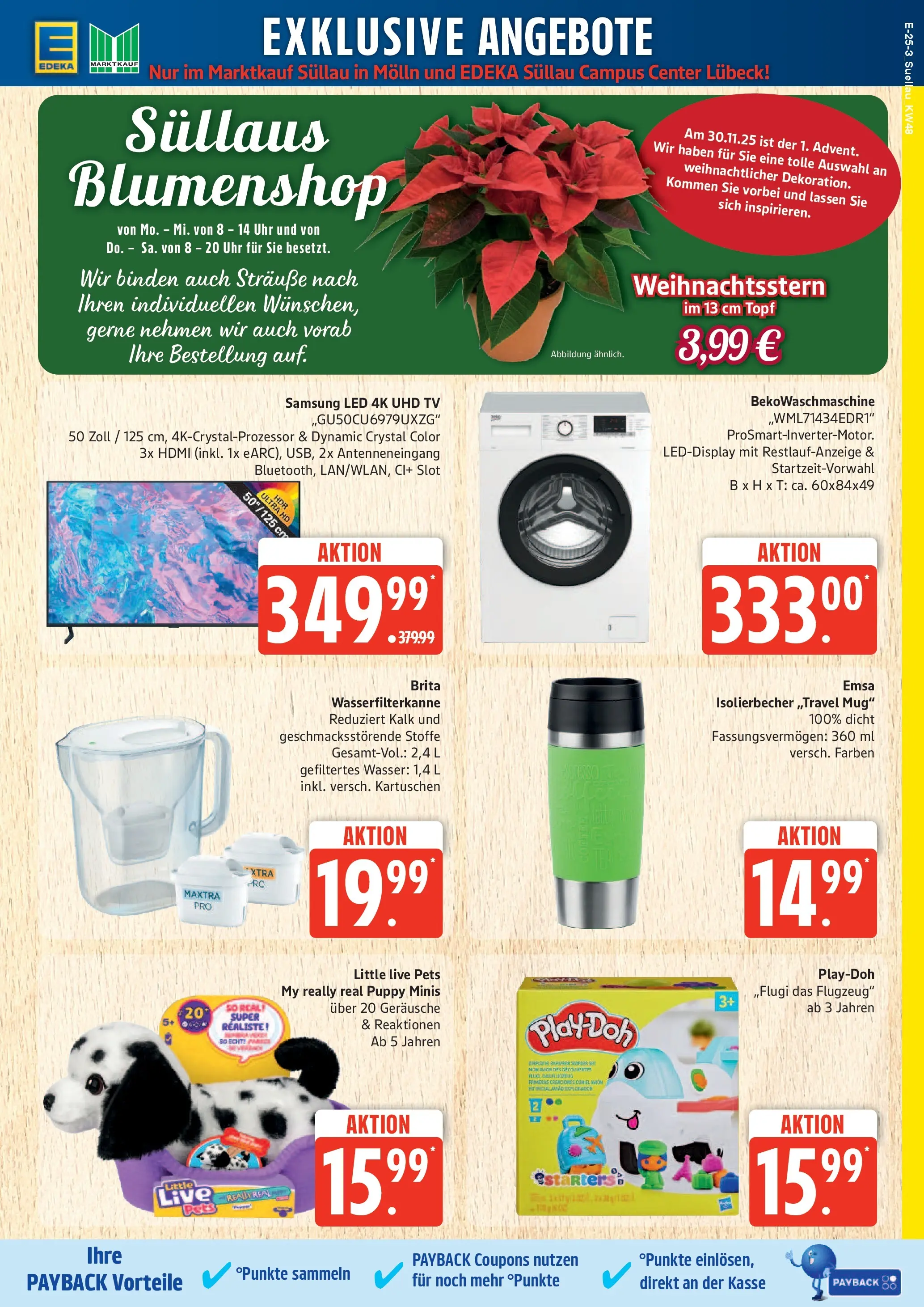 Edeka prospekt Ratzeburg	 (ab 24.11.2025) » Angebote Online | Seite: 31 | Produkte: Samsung, Wasser, Uhr, TV