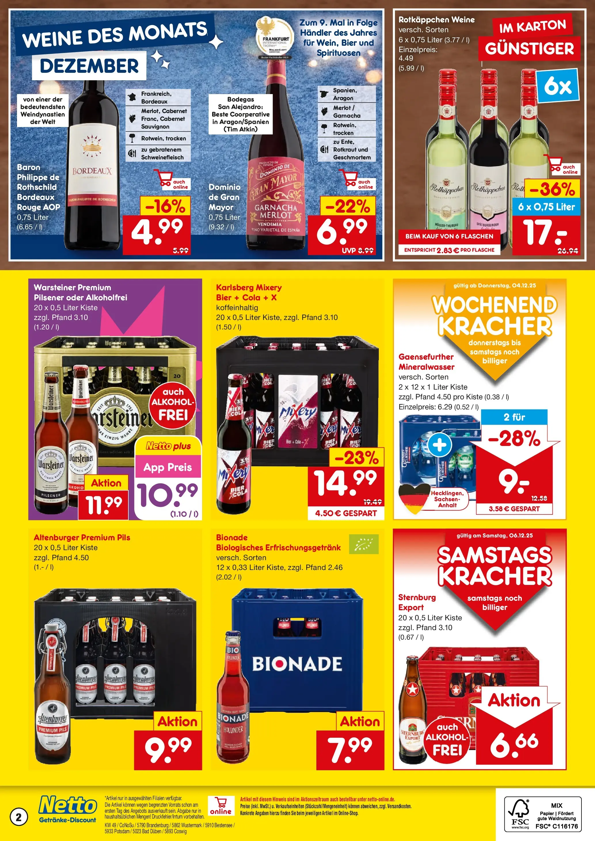 Netto Marken-Discount prospekt Potsdam	 (ab 01.12.2025) » Angebote | Seite: 2 | Produkte: Cola, Mineralwasser, Rotkäppchen, Mixery