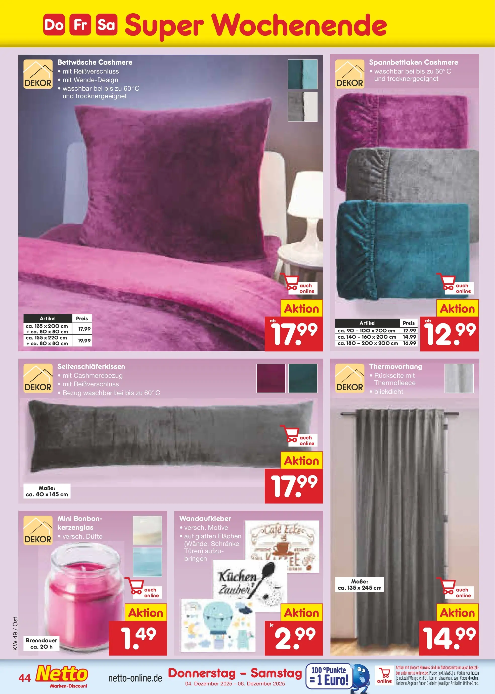 Netto Marken-Discount prospekt Nordhausen	 (ab 30.11.2025) » Angebote | Seite: 51 | Produkte: Bettwäsche, Kuchen