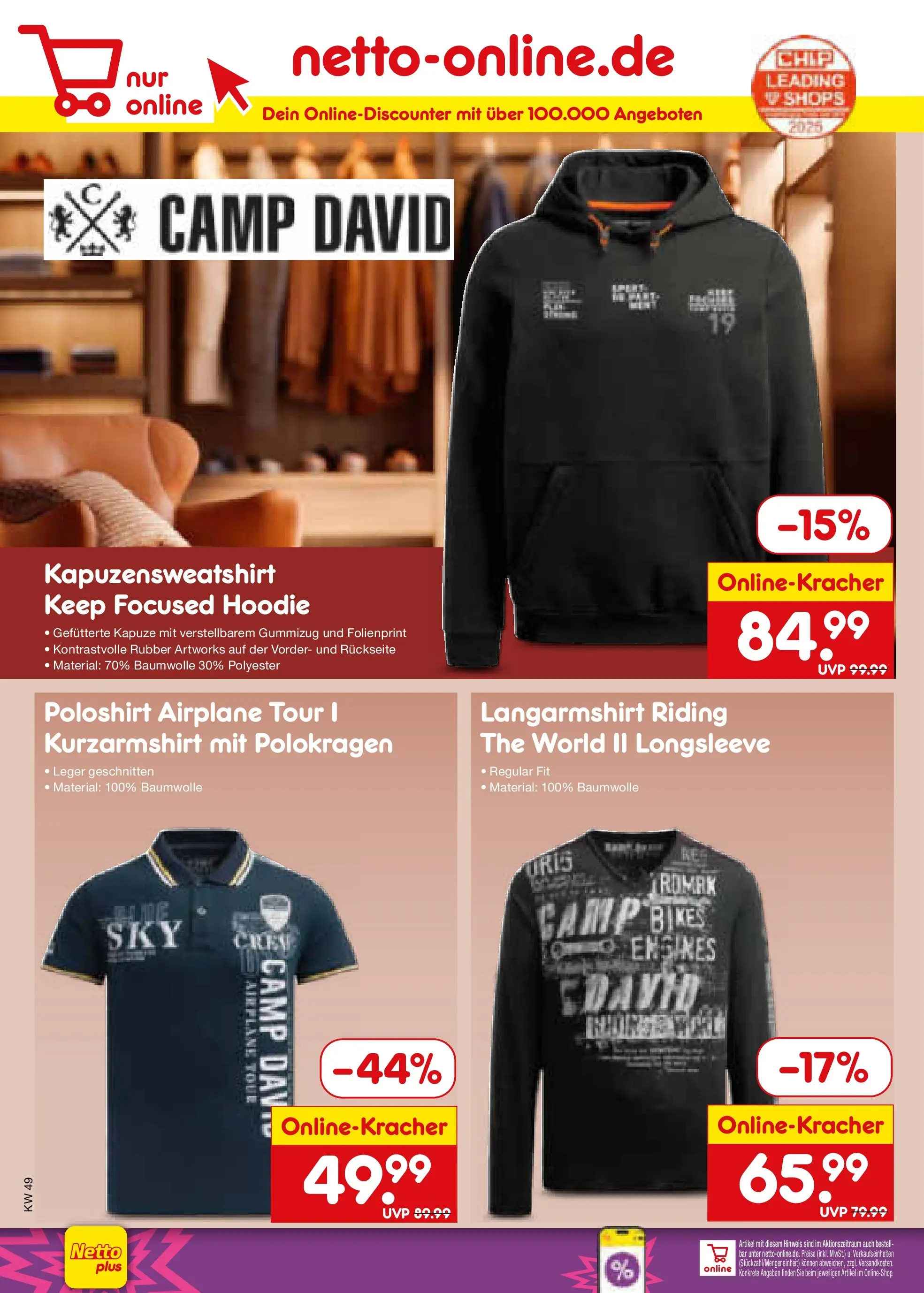 Netto Marken-Discount prospekt Gemmingen	 (ab 30.11.2025) » Angebote | Seite: 57 | Produkte: Langarmshirt, Hoodie, Poloshirt