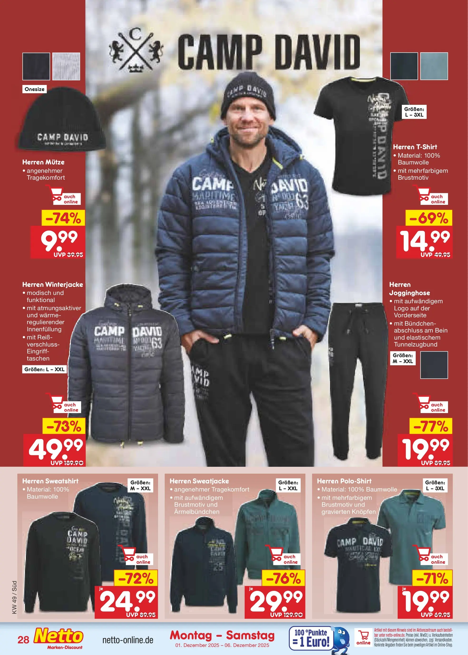 Netto Marken-Discount prospekt Gemmingen	 (ab 30.11.2025) » Angebote | Seite: 30 | Produkte: Jogginghose, Winterjacke, Sweatjacke, Poloshirt