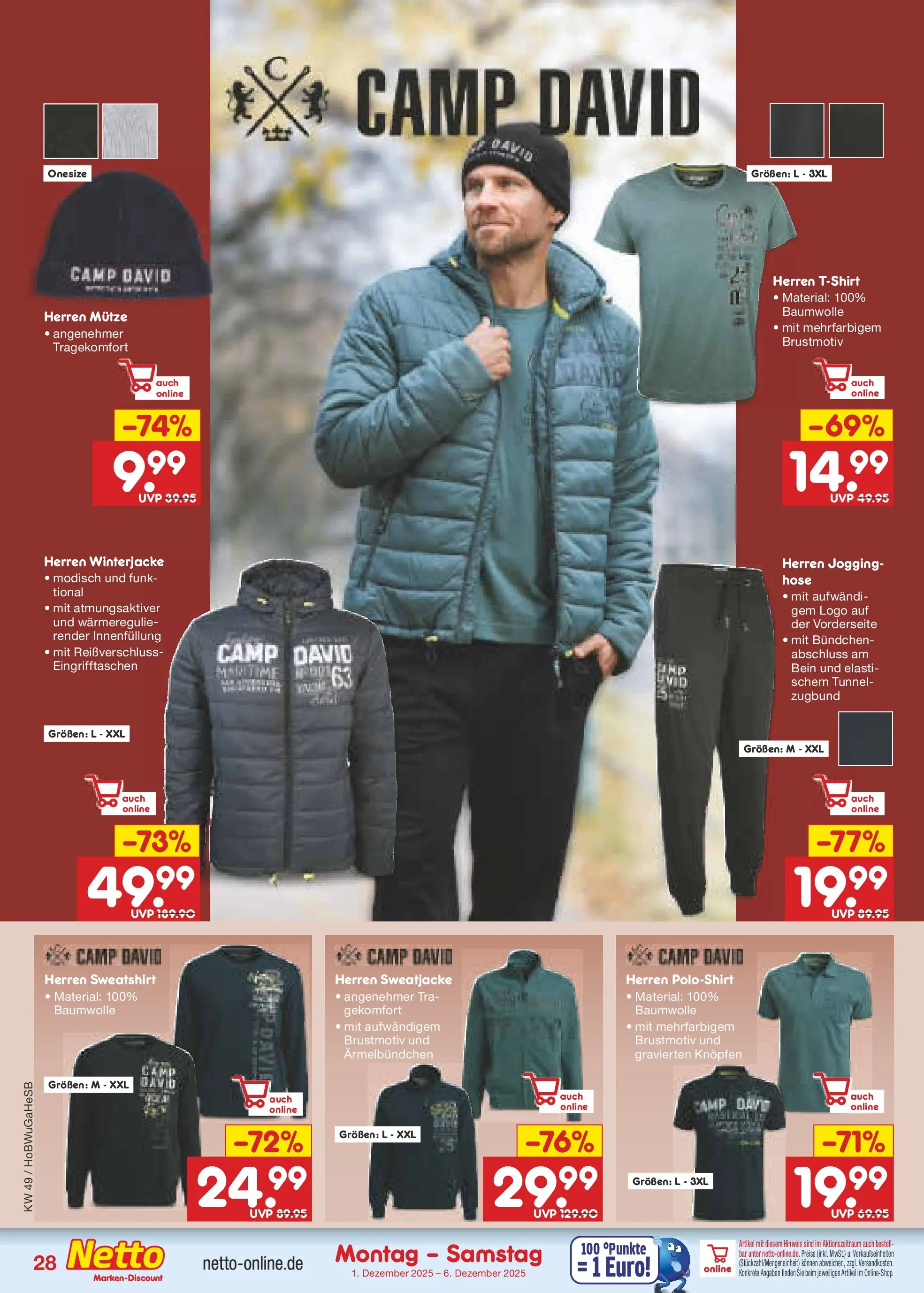Netto Marken-Discount prospekt Bovenden	 (ab 01.12.2025) » Angebote | Seite: 30 | Produkte: Sweatjacke, Sweatshirt, Poloshirt, Hose