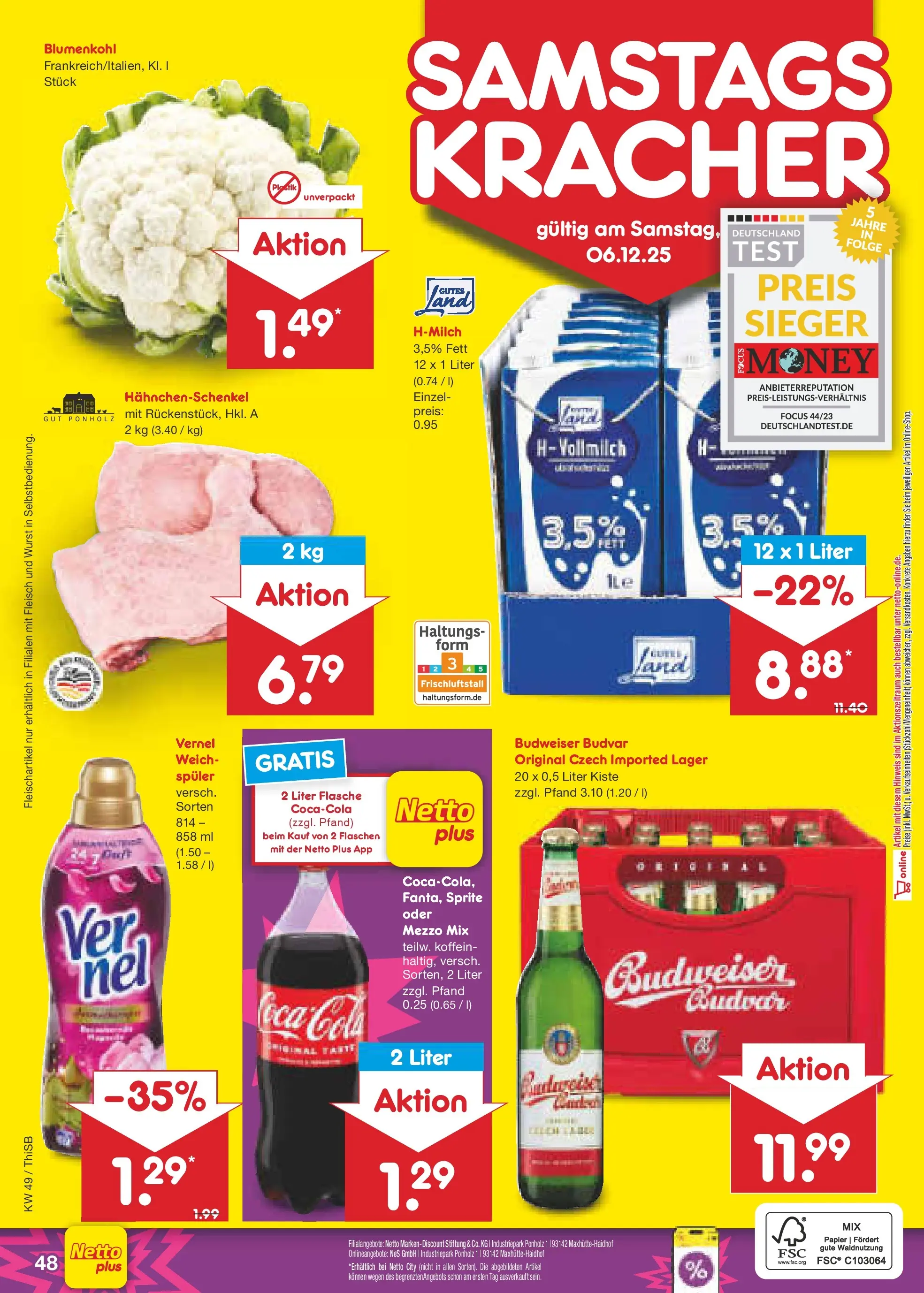 Netto Marken-Discount prospekt Pirna	 (ab 30.11.2025) » Angebote | Seite: 51 | Produkte: Coca cola, Sprite, Cola, Oder mezzo mix