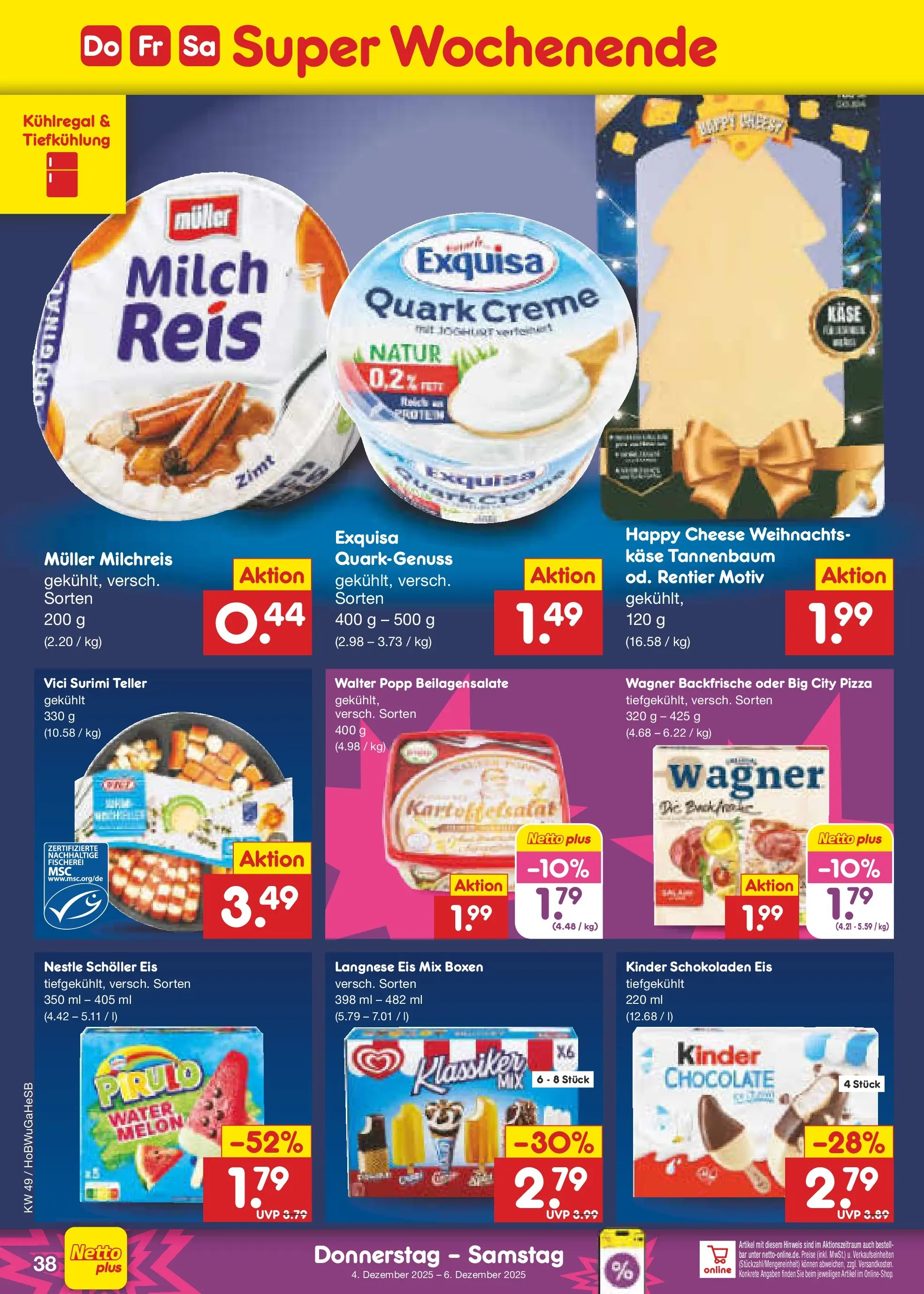Netto Marken-Discount prospekt Bovenden	 (ab 01.12.2025) » Angebote | Seite: 40 | Produkte: Langnese, Quark, Creme, Reis
