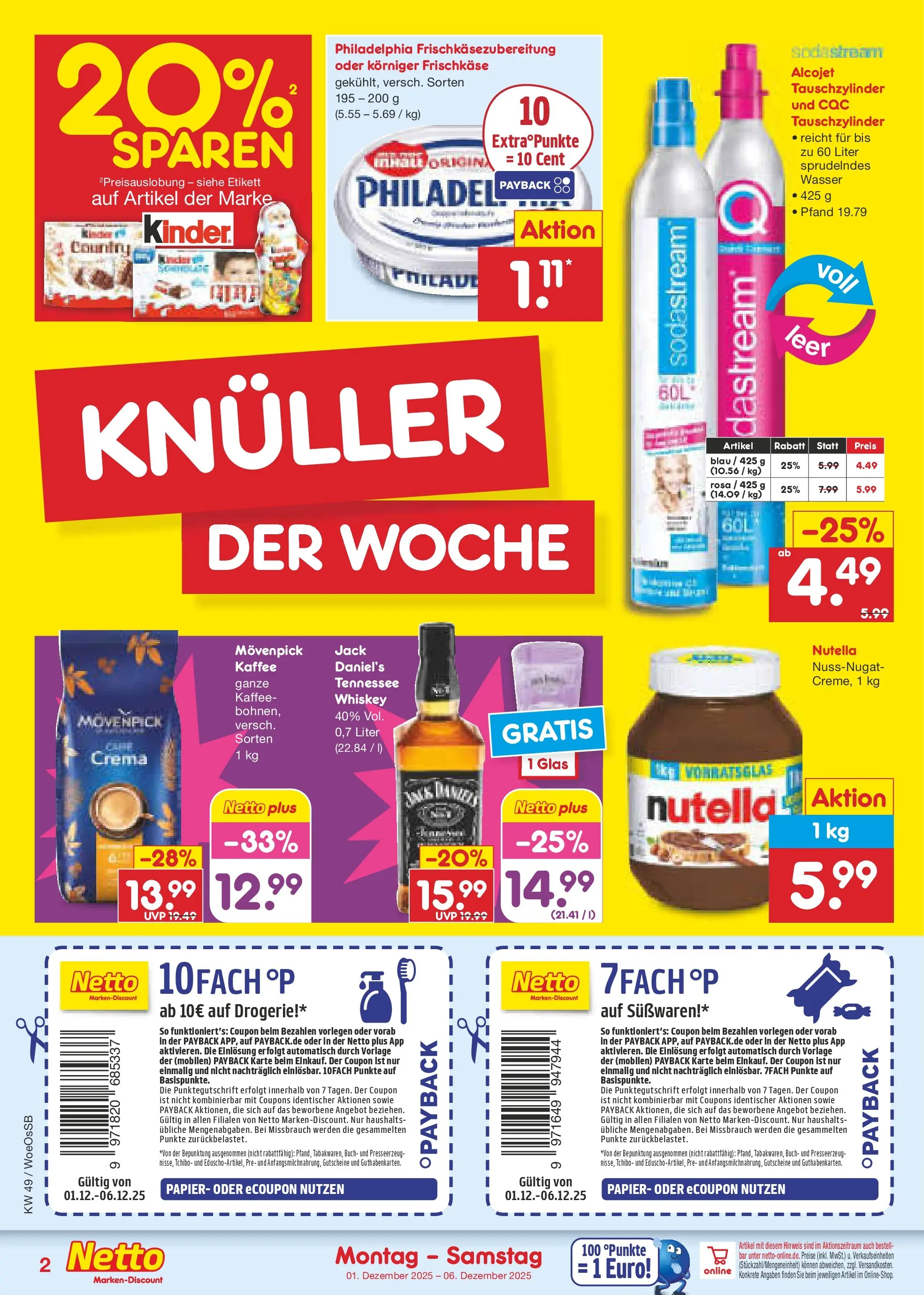 Netto Marken-Discount prospekt Gemmingen	 (ab 30.11.2025) » Angebote | Seite: 2 | Produkte: Kaffee, Nutella, Wasser, Sodastream