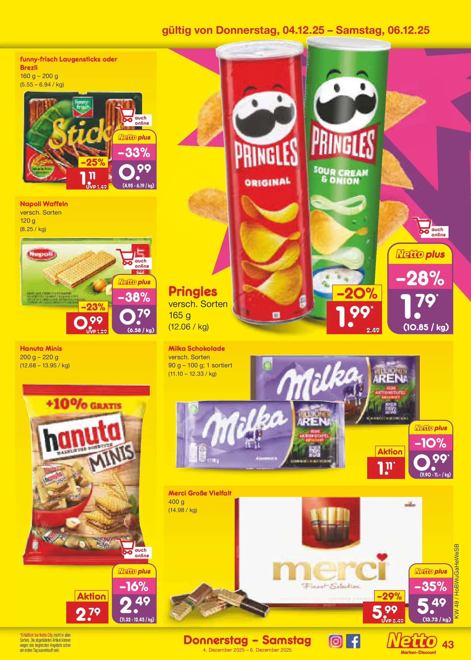 Netto Marken-Discount prospekt Bovenden	 (ab 01.12.2025) » Angebote | Seite: 46 | Produkte: Merci, Schokolade, Milka, Waffeln