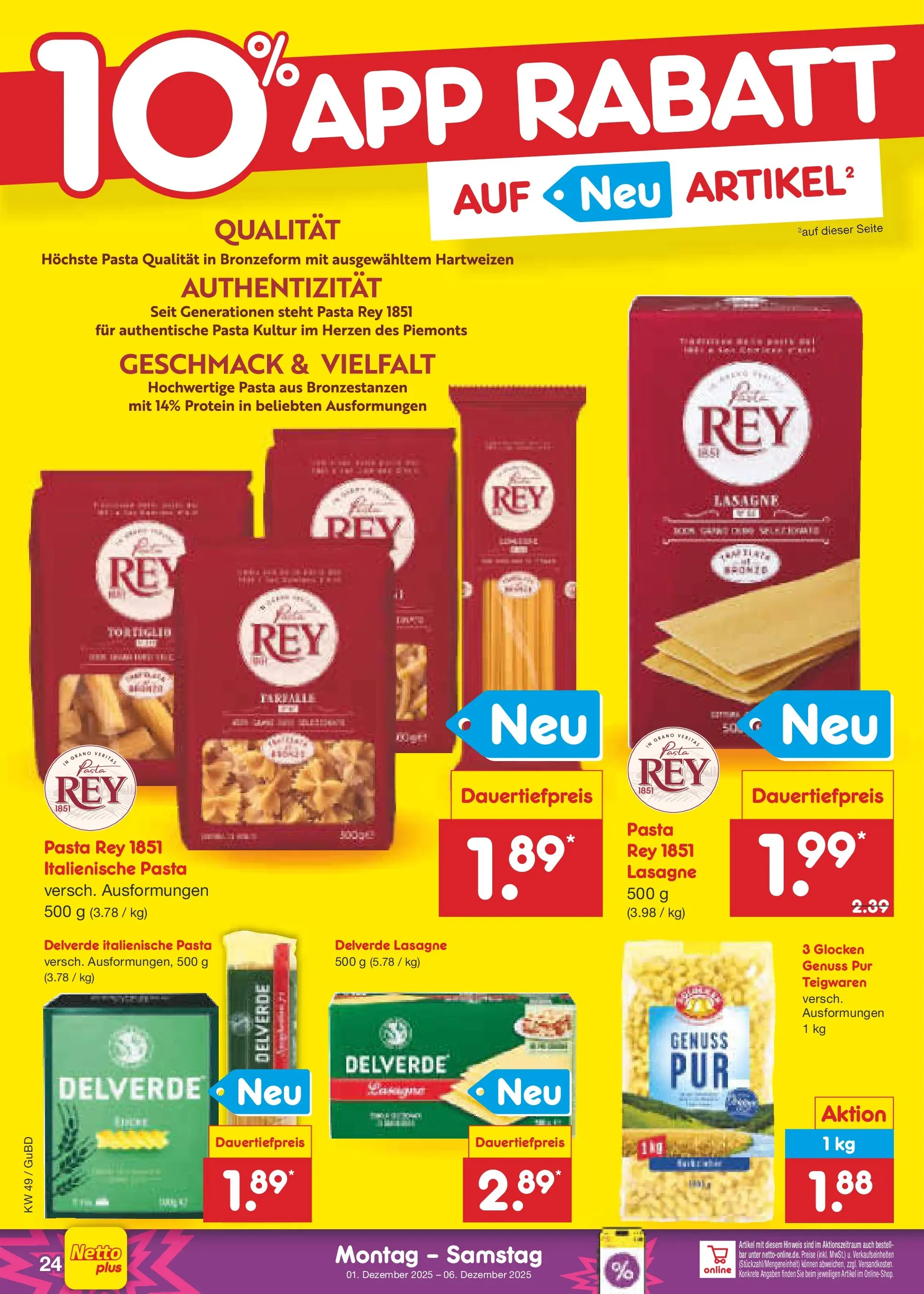 Netto Marken-Discount prospekt Glauchau	 (ab 30.11.2025) » Angebote | Seite: 26 | Produkte: Pasta