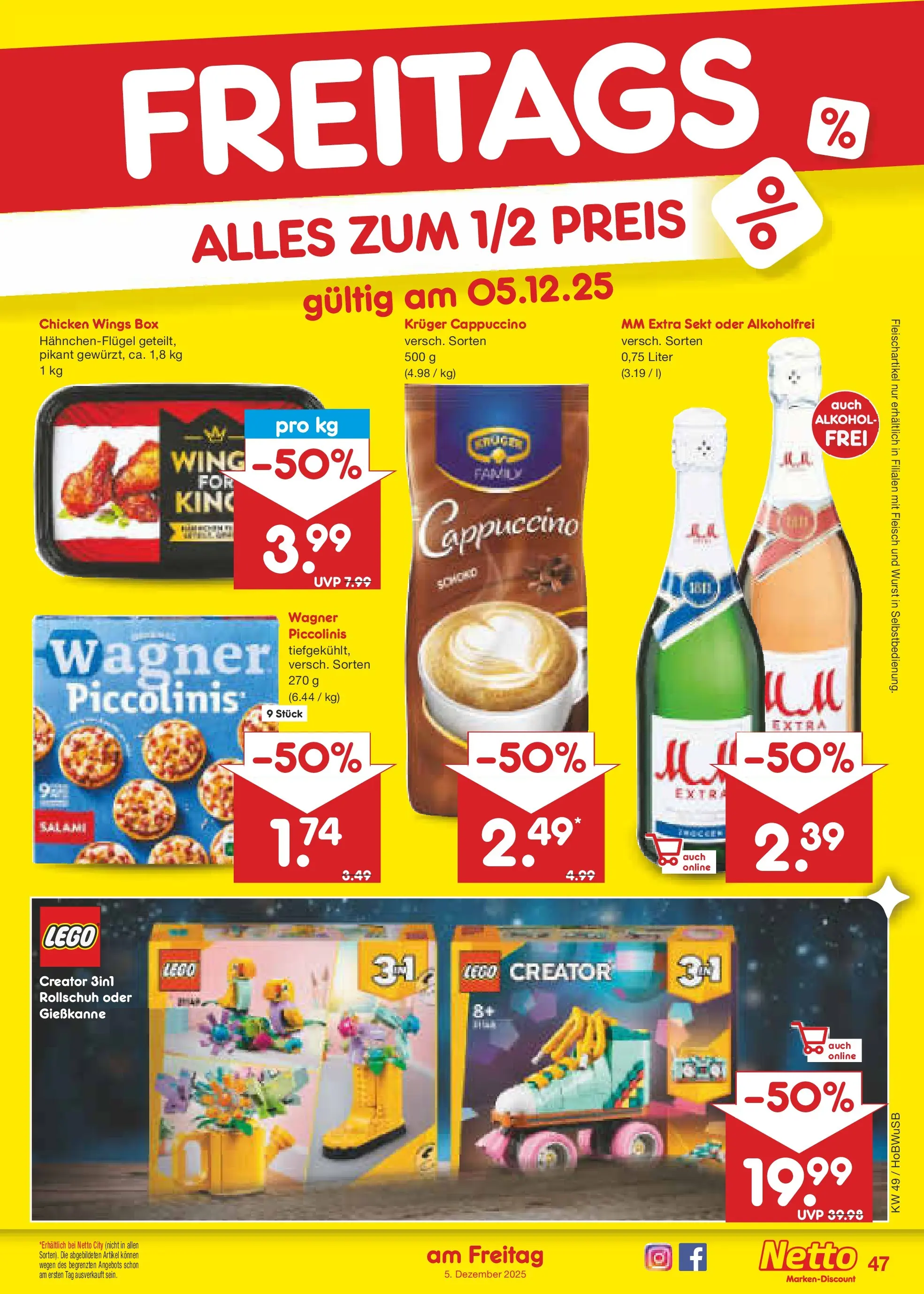 Netto Marken-Discount prospekt Bovenden	 (ab 01.12.2025) » Angebote | Seite: 50 | Produkte: Box, Piccolinis, Kruger cappuccino, Fleisch