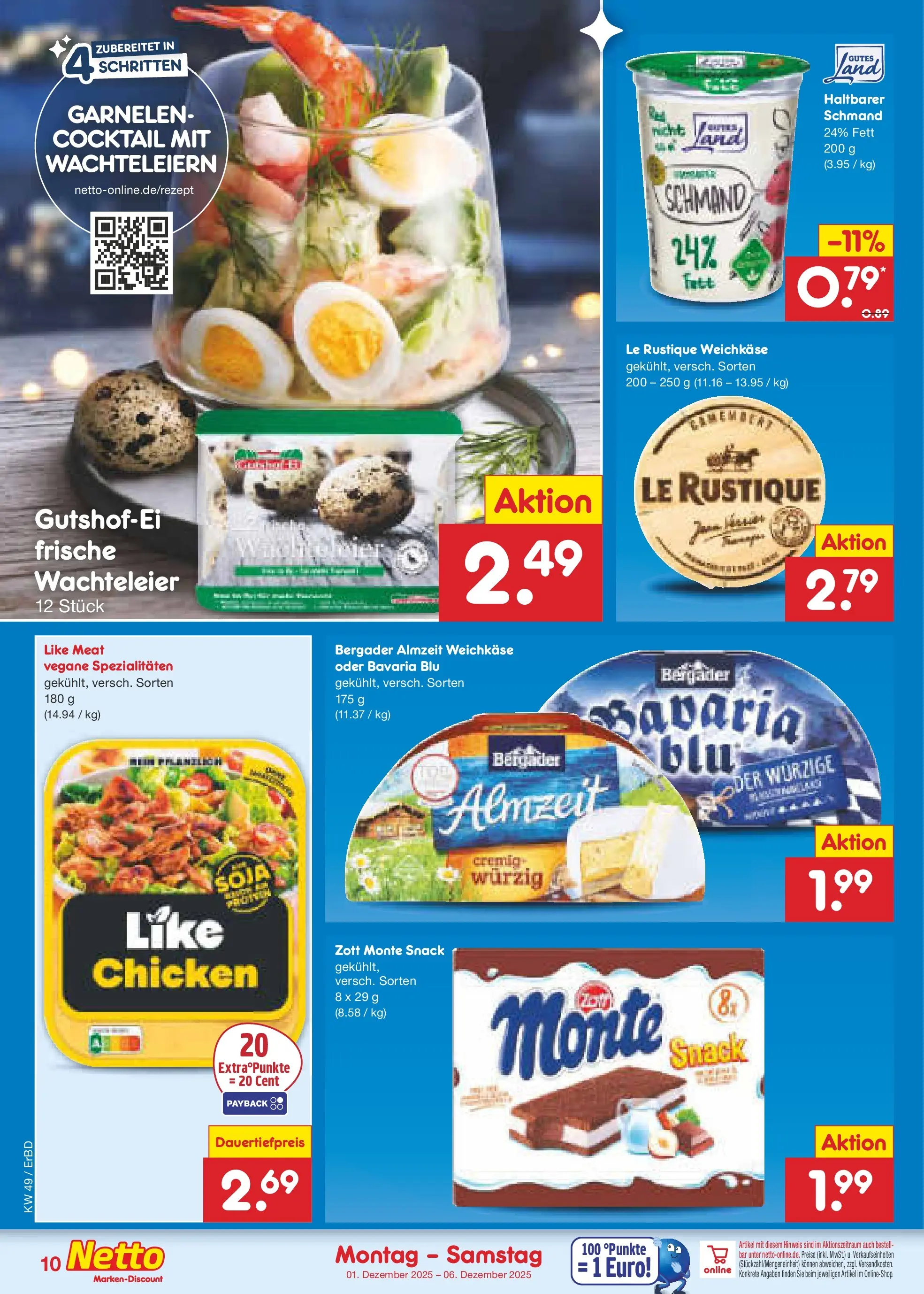 Netto Marken-Discount prospekt Jena-Lobeda	 (ab 01.12.2025) » Angebote | Seite: 10 | Produkte: Garnelen, Like meat
