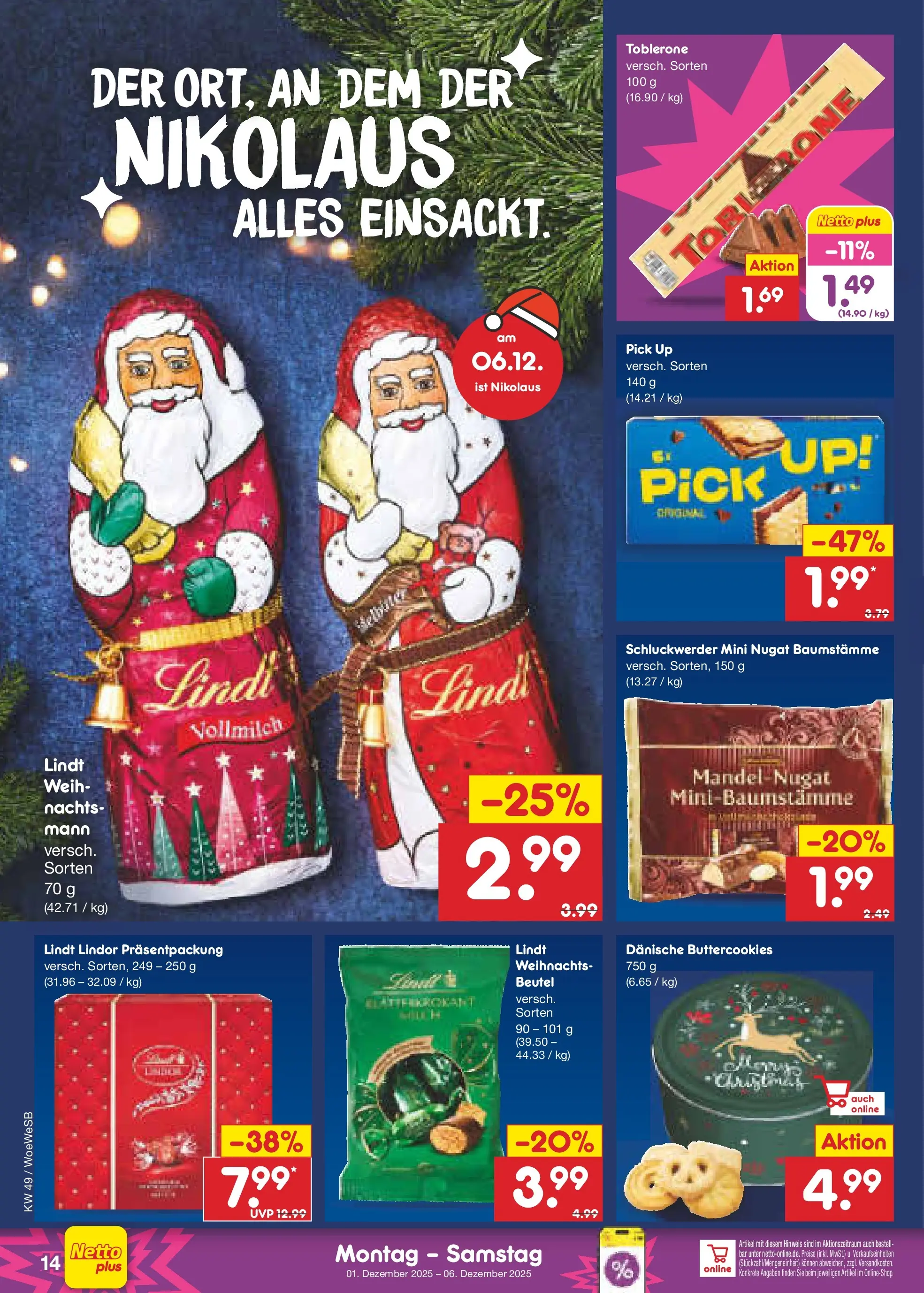 Netto Marken-Discount prospekt Katzweiler	 (ab 30.11.2025) » Angebote | Seite: 14 | Produkte: Lindt