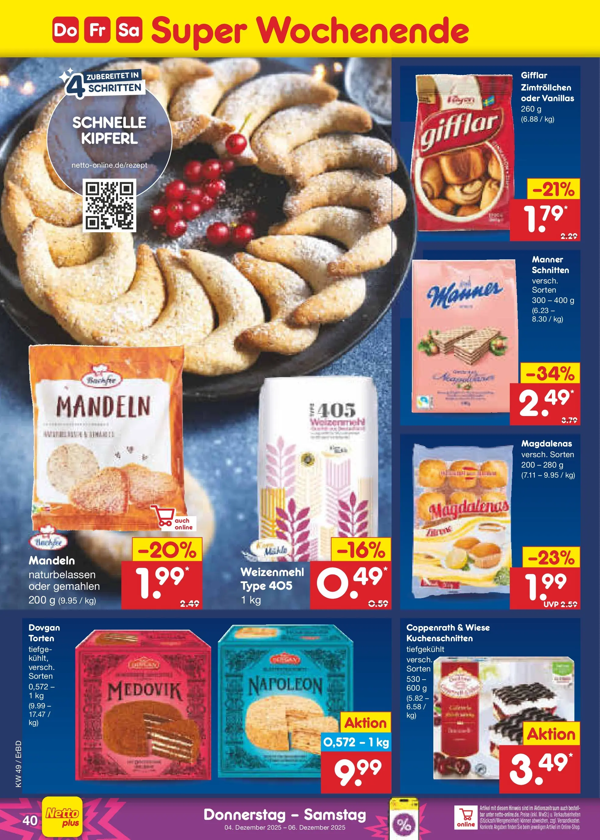Netto Marken-Discount prospekt Jena-Lobeda	 (ab 01.12.2025) » Angebote | Seite: 42 | Produkte: Weizenmehl, Mandeln