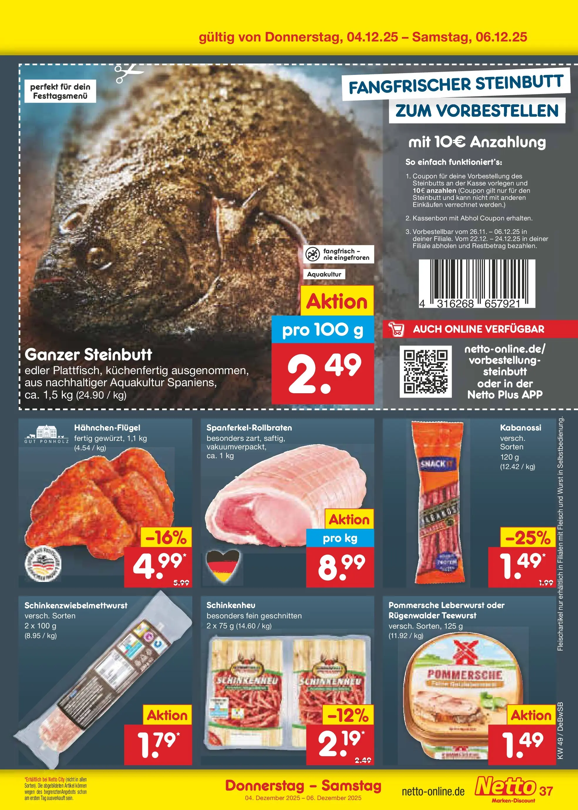 Netto Marken-Discount prospekt Waiblingen-Bittenfeld (ab 30.11.2025) » Angebote | Seite: 39 | Produkte: Wurst, Fleisch Netto Marken-Discount prospekt Waiblingen-Bittenfeld (ab 30.11.2025) » Angebote | Seite: 39 | Produkte: Wurst, Fleisch