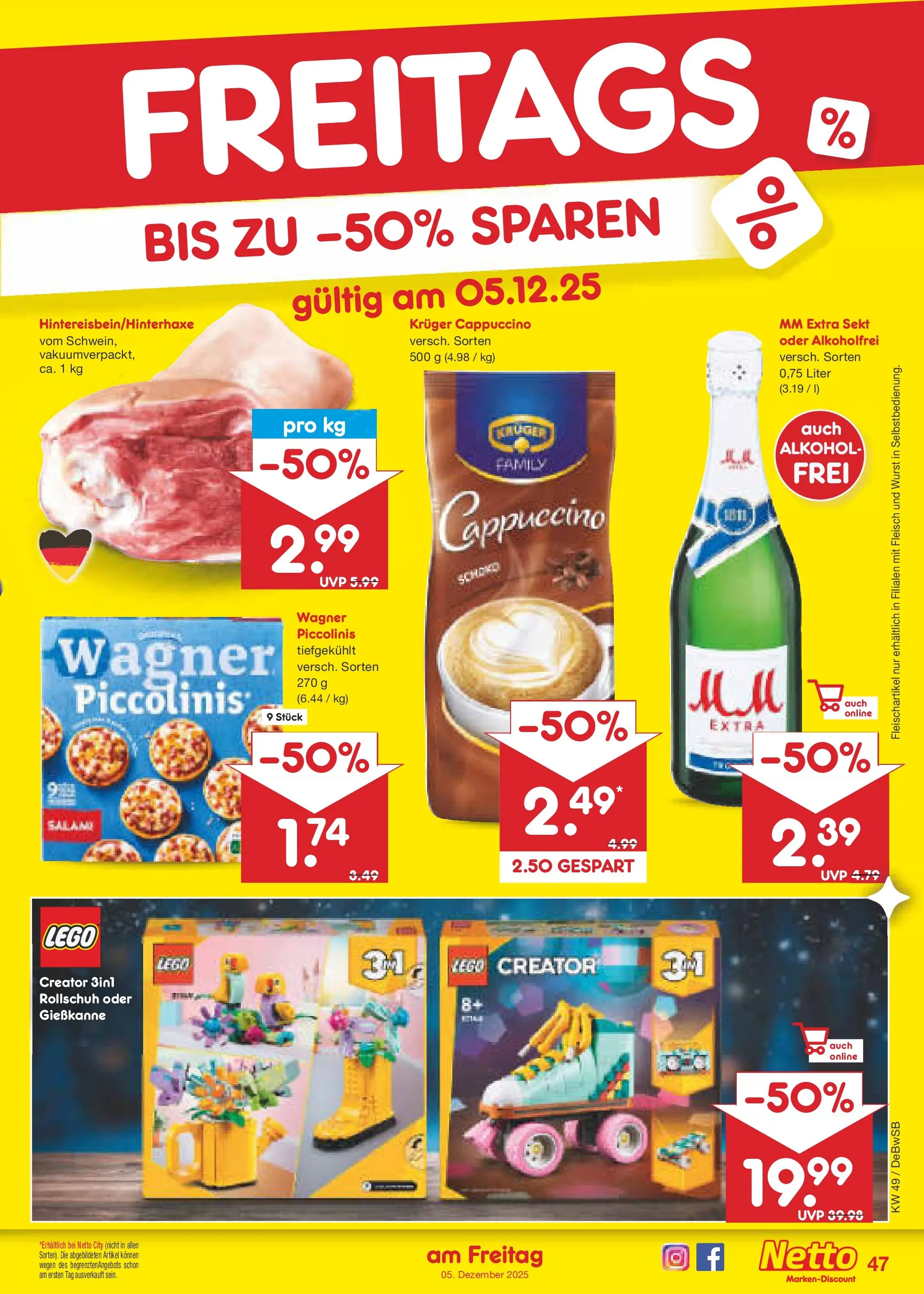 Netto Marken-Discount prospekt Waiblingen-Bittenfeld (ab 30.11.2025) » Angebote | Seite: 50 | Produkte: Sekt, Wurst, Piccolinis, Kruger cappuccino Netto Marken-Discount prospekt Waiblingen-Bittenfeld (ab 30.11.2025) » Angebote | Seite: 50 | Produkte: Sekt, Wurst, Piccolinis, Kruger cappuccino