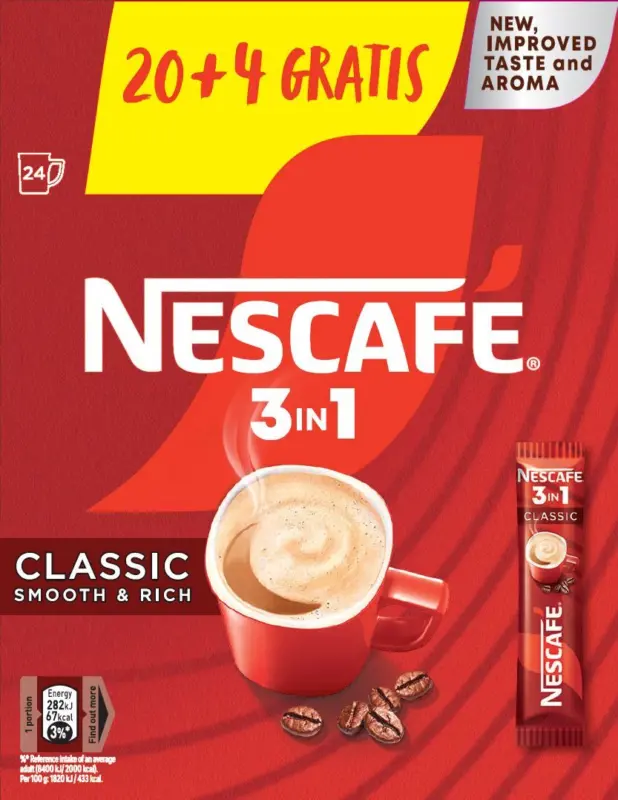 NESCAFE Разтворимо кафе 3в1 24 х 15,5 г