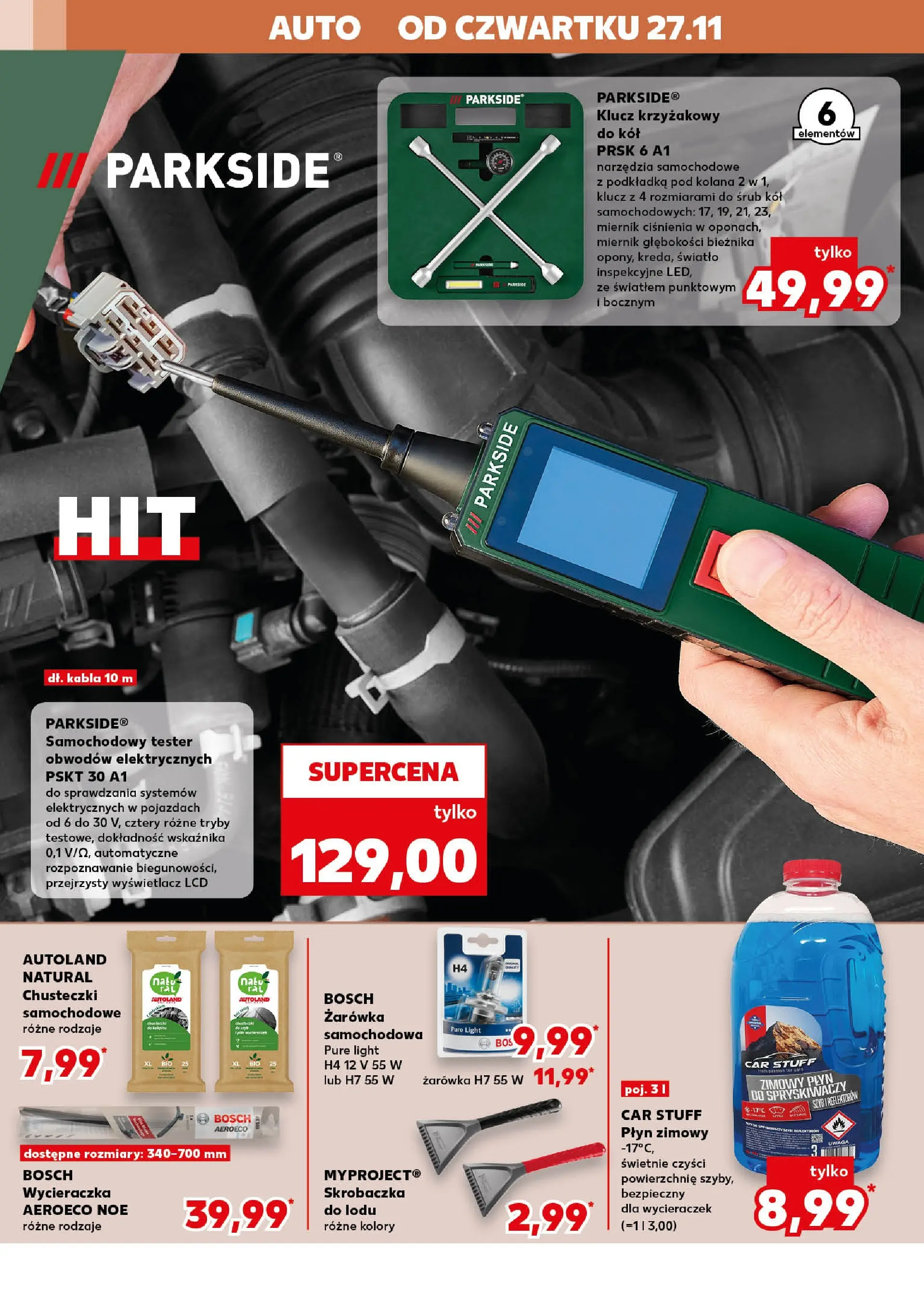 Kaufland gazetka (27.11.2025) od jutra ✳️ BLACK FRIDAY | Strona: 4 | Produkty: Płyn do spryskiwaczy, Wycieraczka