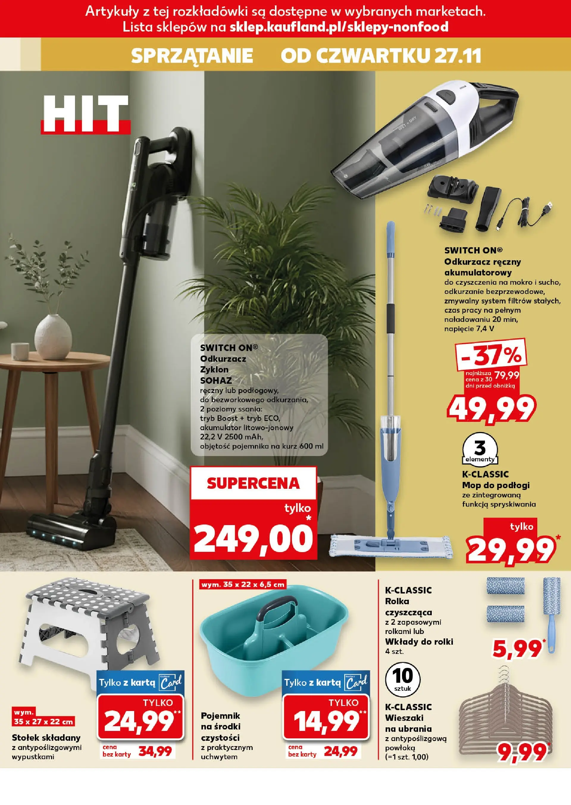 Kaufland gazetka (27.11.2025) od jutra ✳️ BLACK FRIDAY | Strona: 6 | Produkty: Ubrania, Karta, Rolki, Odkurzacz