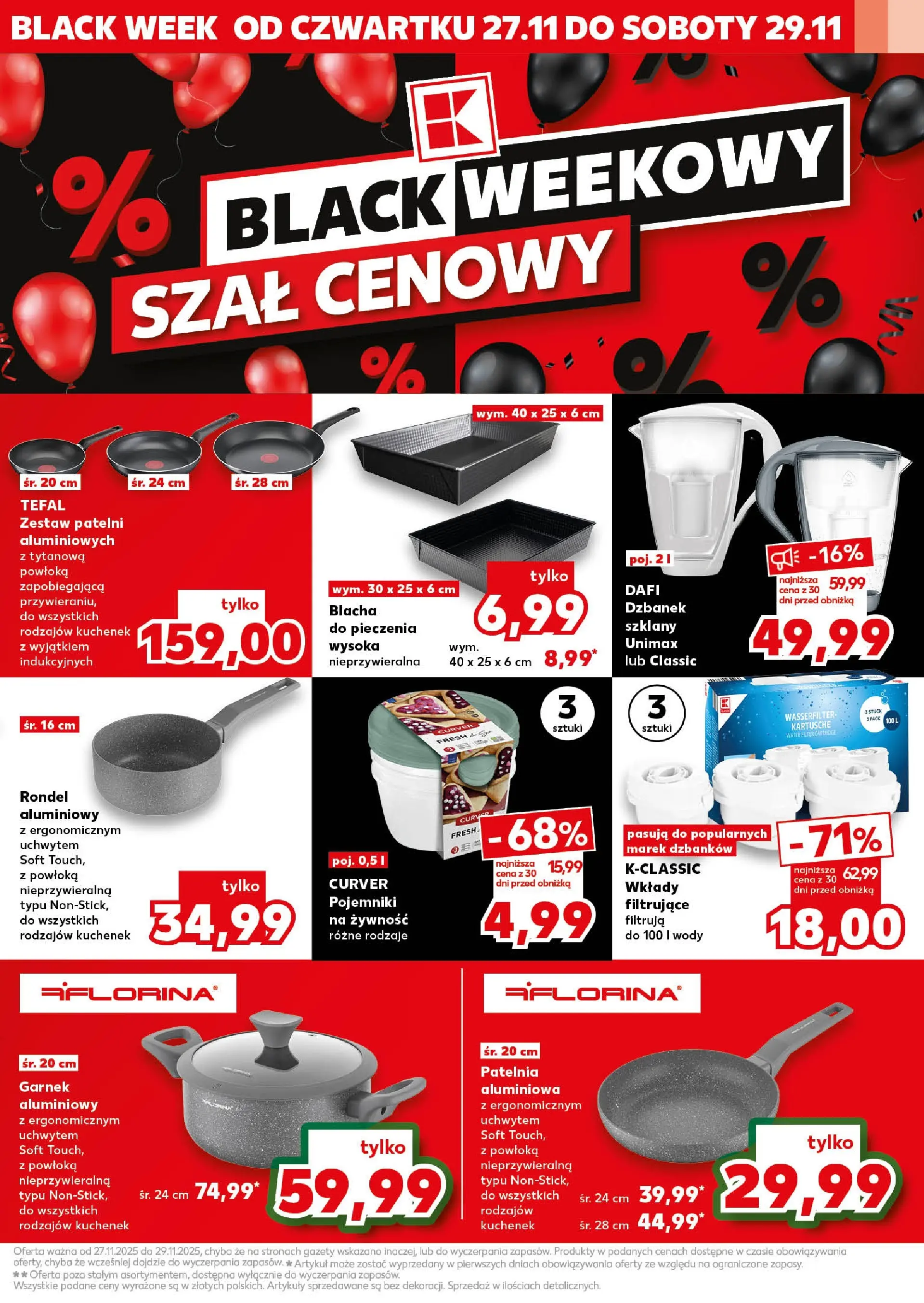 Kaufland gazetka (27.11.2025) od jutra ✳️ BLACK FRIDAY | Strona: 13 | Produkty: Dzbanek, Szal, Patelnia, Tefal