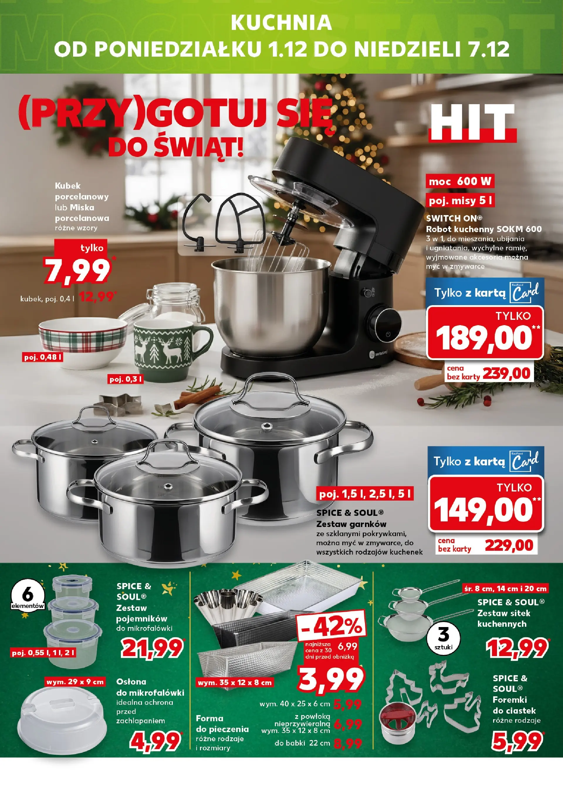 Kaufland gazetka (27.11.2025) od jutra ✳️ BLACK FRIDAY | Strona: 16 | Produkty: Karta, Robot kuchenny, Robot