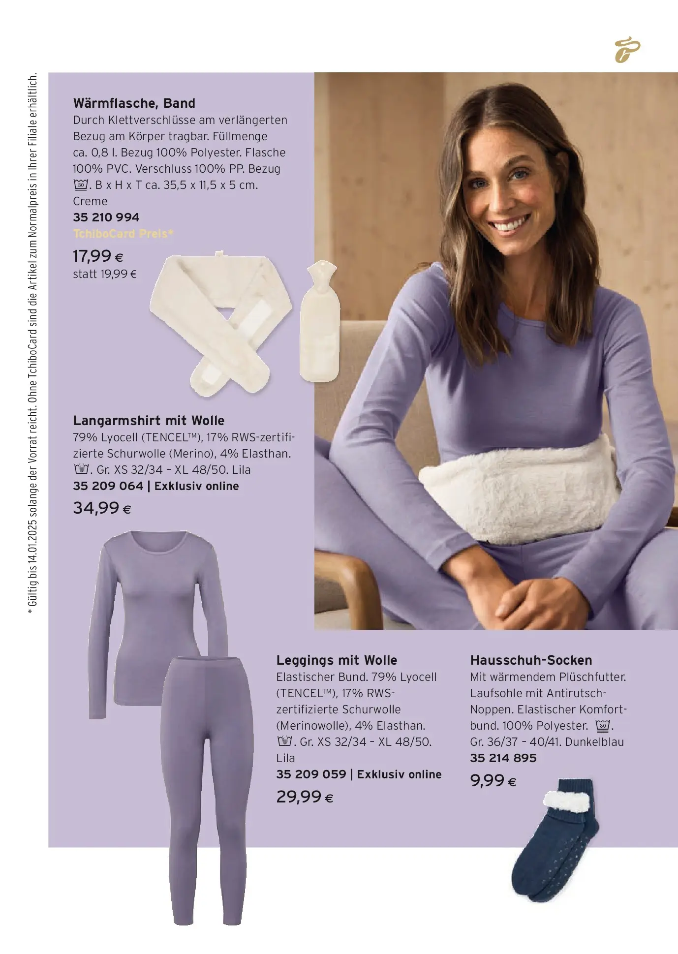 Tchibo Eduscho - Tchibo: Wohlfühl-Highlights & Co. von 03.12.2025 - Aktuelle Angebote | Seite: 14 | Produkte: Leggings, Creme