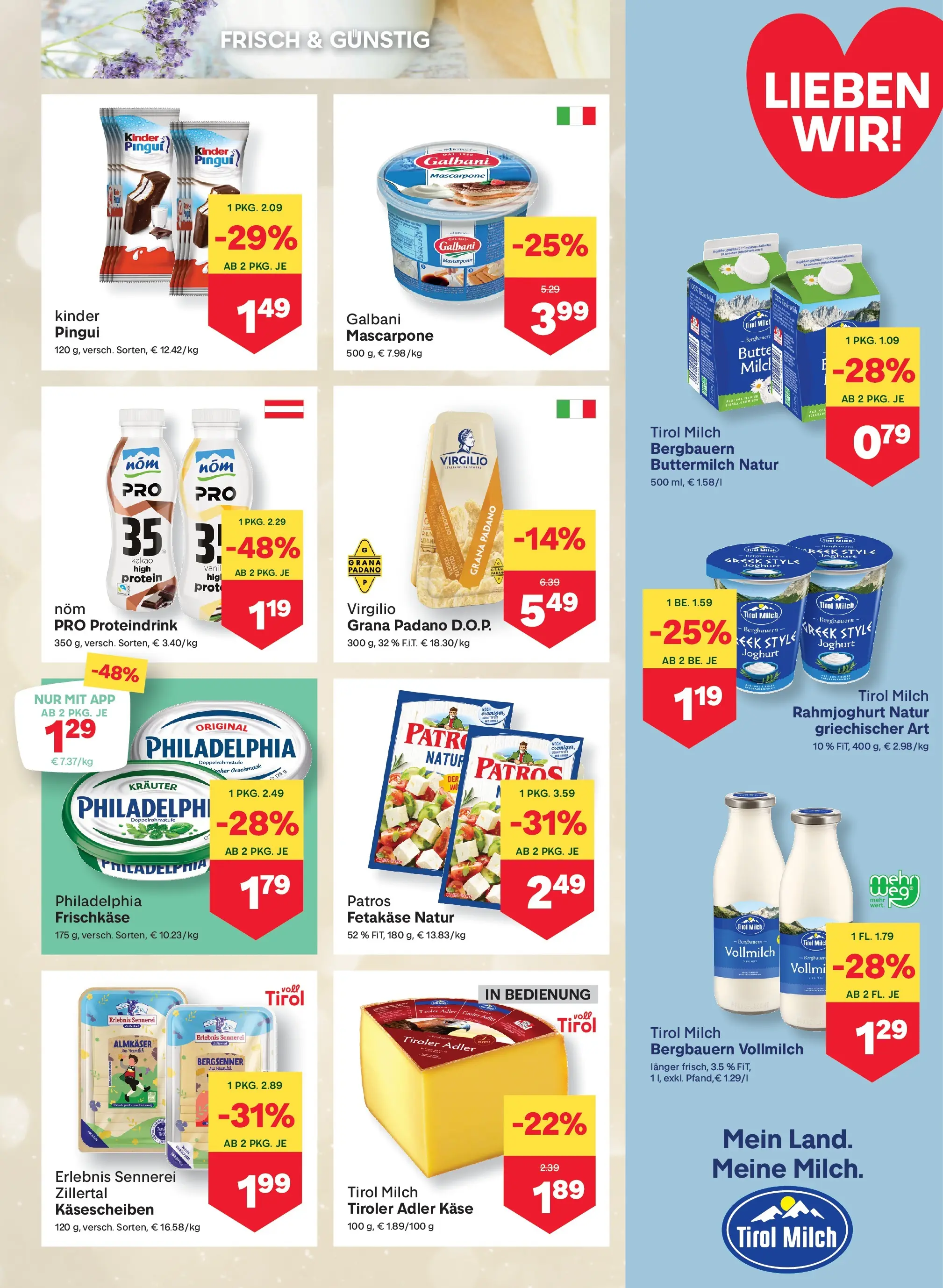 MPREIS Pfunds von 04.12.2025 - Aktuelle Angebote | Seite: 5 | Produkte: Milch, Käse, Joghurt