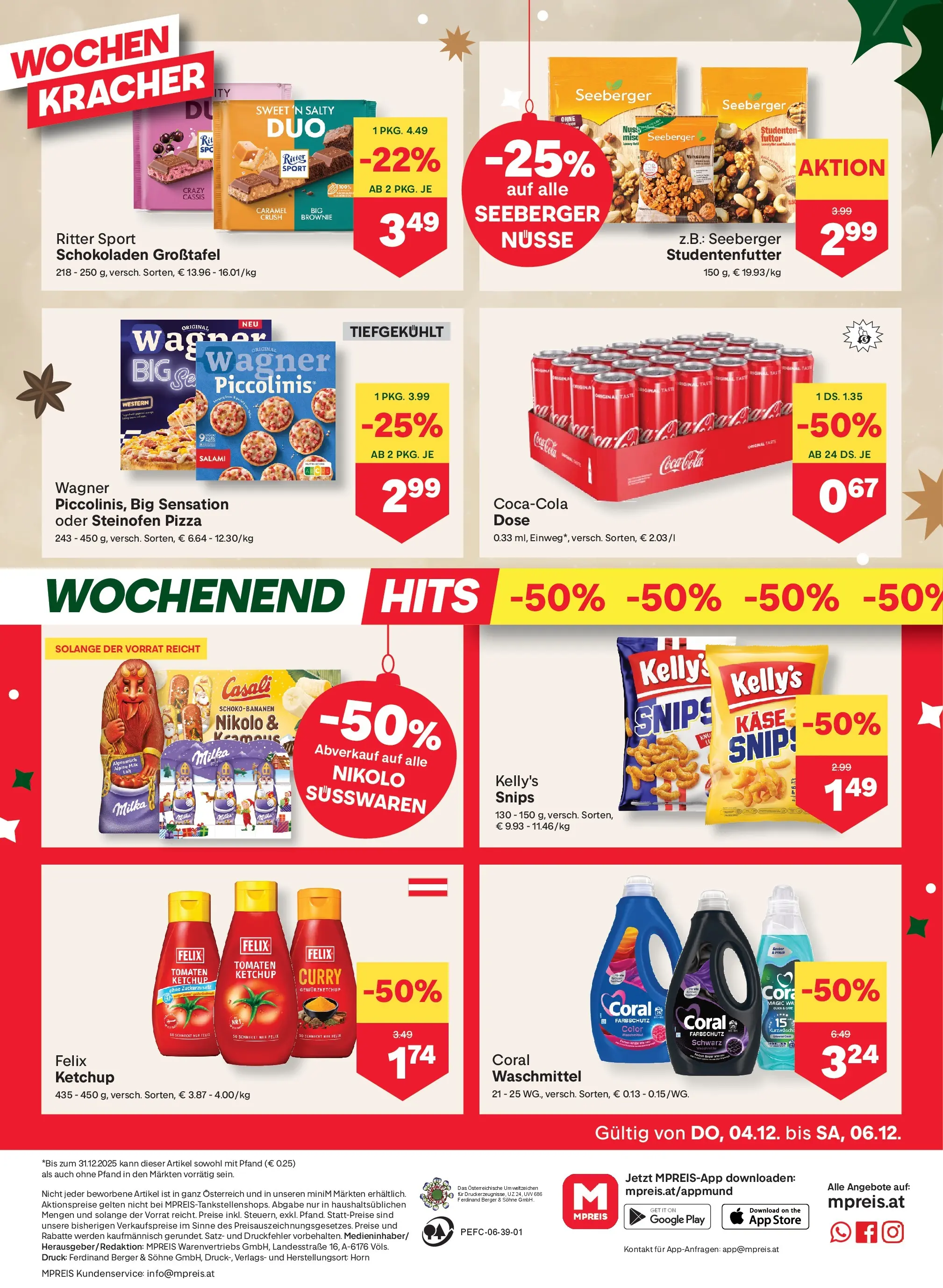 MPREIS Pfunds von 04.12.2025 - Aktuelle Angebote | Seite: 12 | Produkte: Ketchup, Pizza, Tomaten, Waschmittel