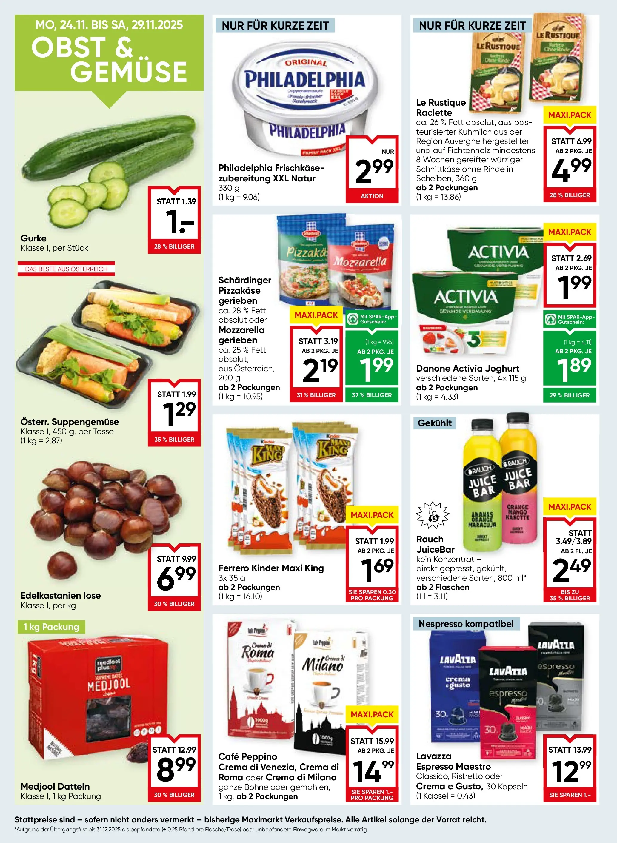 Maximarkt Vöcklabruck, Wels von 27.11.2025 - Aktuelle Angebote | Seite: 12 | Produkte: Karotte, Gemüse, Obst, Mango