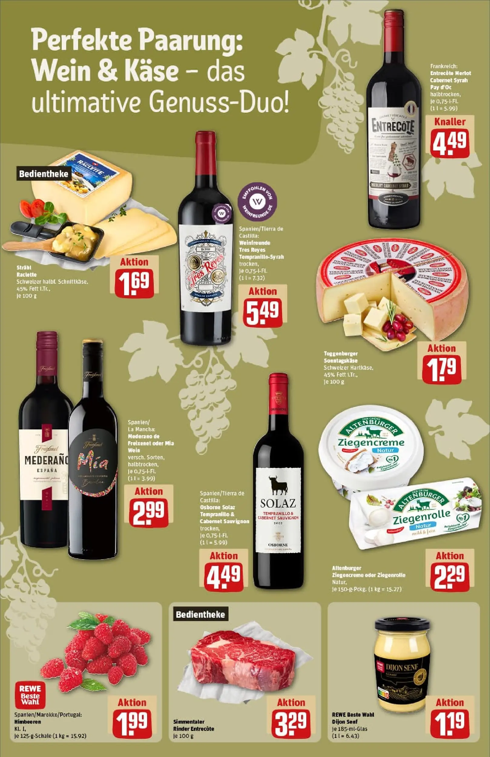 REWE Prospekt ab 01.12.2025 zum Blättern » Angebote | Seite: 16 | Produkte: Käse, Rouge, Milram, Wein