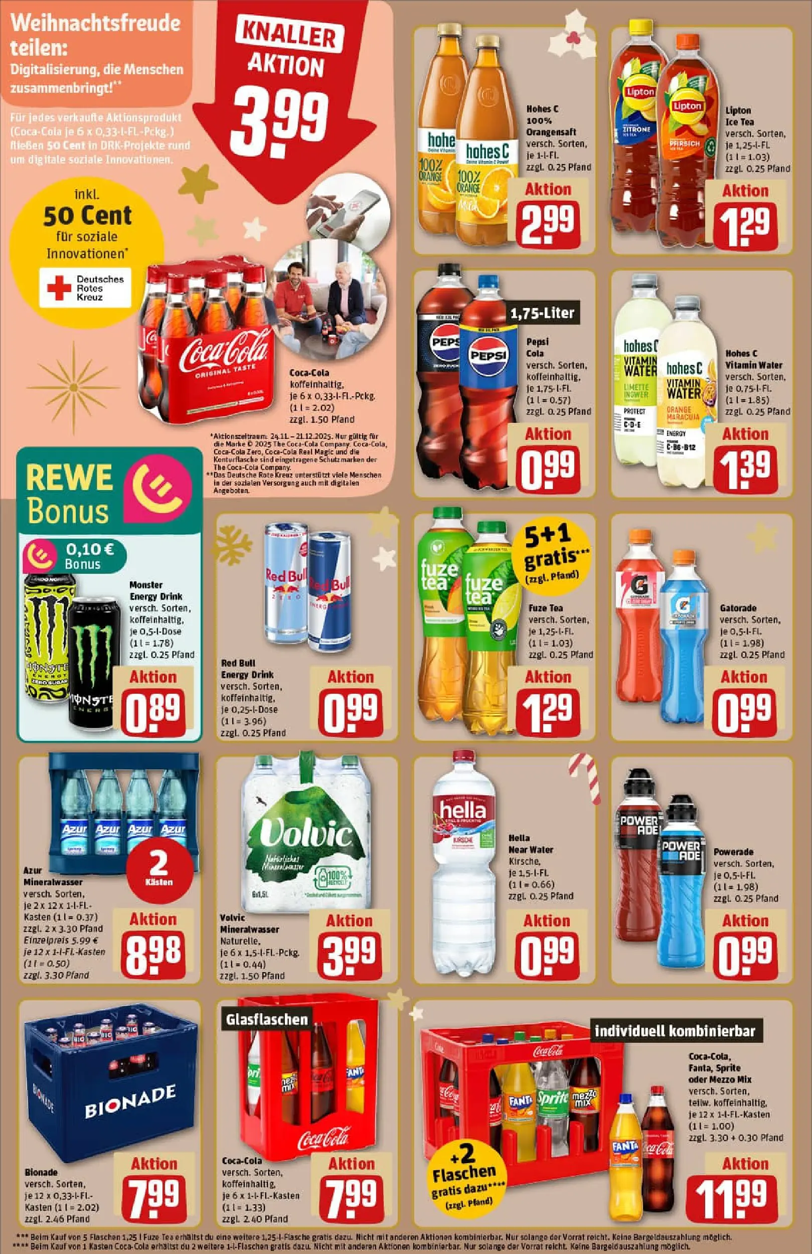 REWE Prospekt ab 30.11.2025 zum Blättern » Angebote | Seite: 14 | Produkte: Red bull, Energy, Zitrone, Pepsi