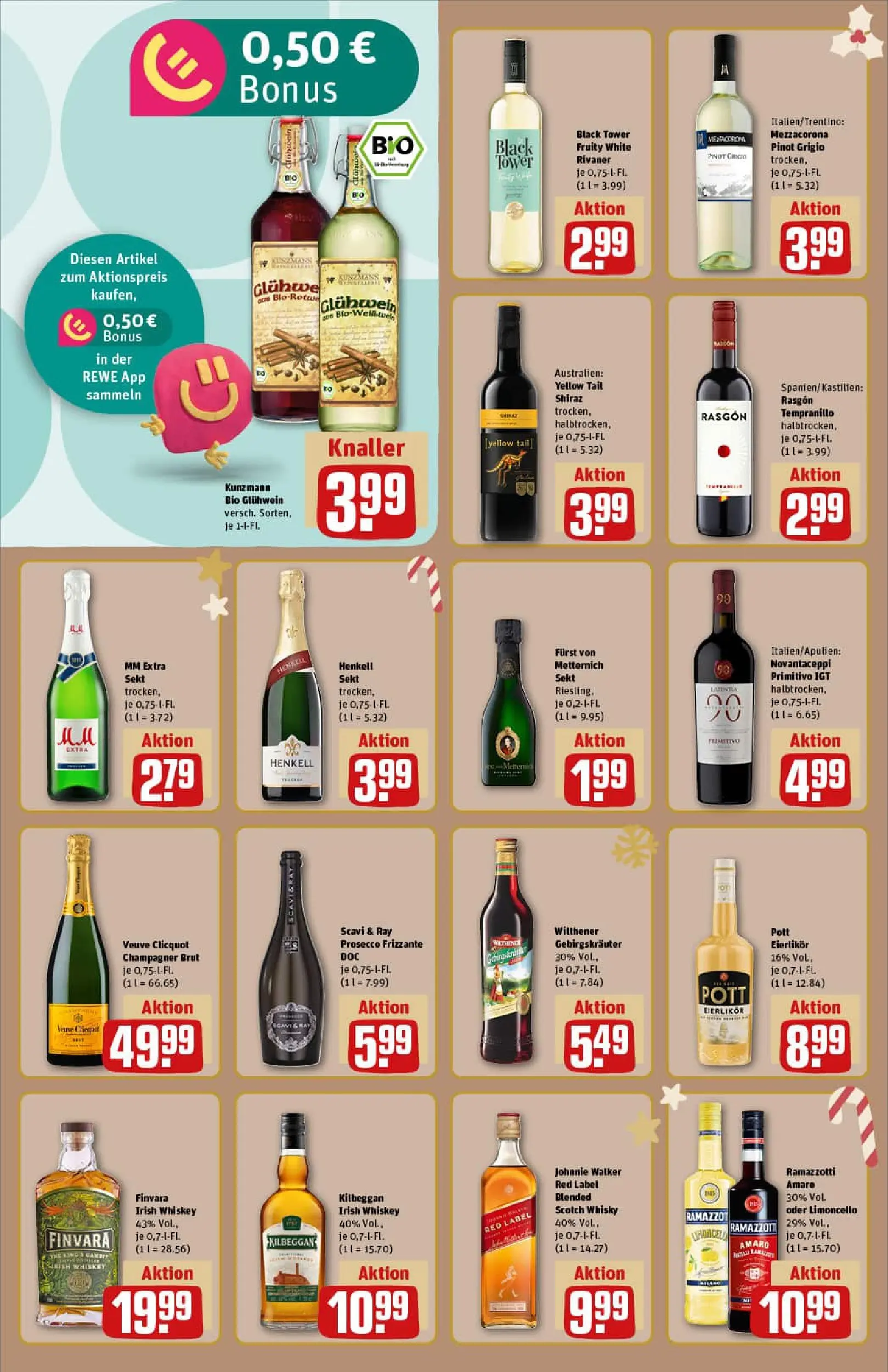 REWE Prospekt ab 30.11.2025 zum Blättern » Angebote | Seite: 16 | Produkte: Furst von metternich, Sekt, Limoncello, Whiskey