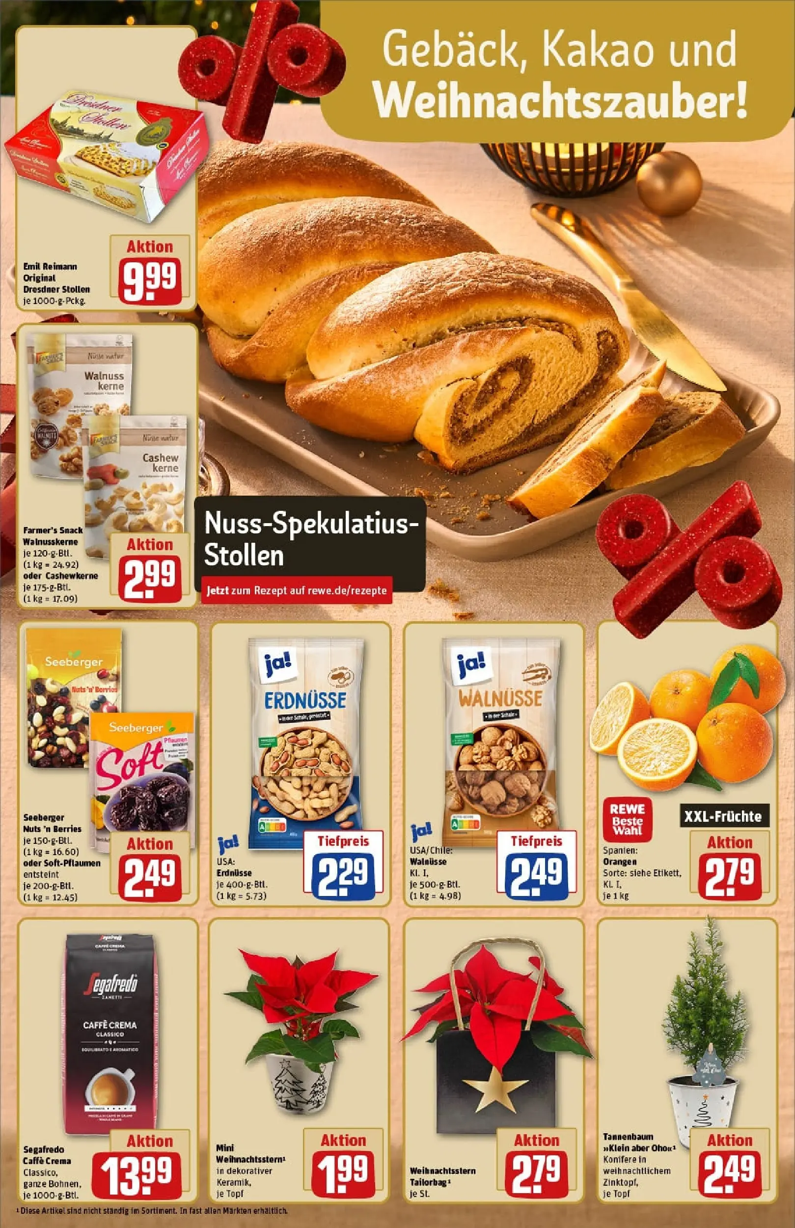 REWE Prospekt ab 01.12.2025 zum Blättern » Angebote | Seite: 8 | Produkte: Rindergulasch, Hahnchen, Schweinenacken, Roastbeef